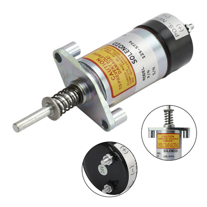 125-5774 24V Fuel Shut Off Solenoid For Caterpillar 3204 3304 3304B 3306 3306B