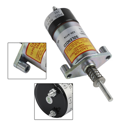125-5774 24V Fuel Shut Off Solenoid For Caterpillar 3204 3304 3304B 3306 3306B