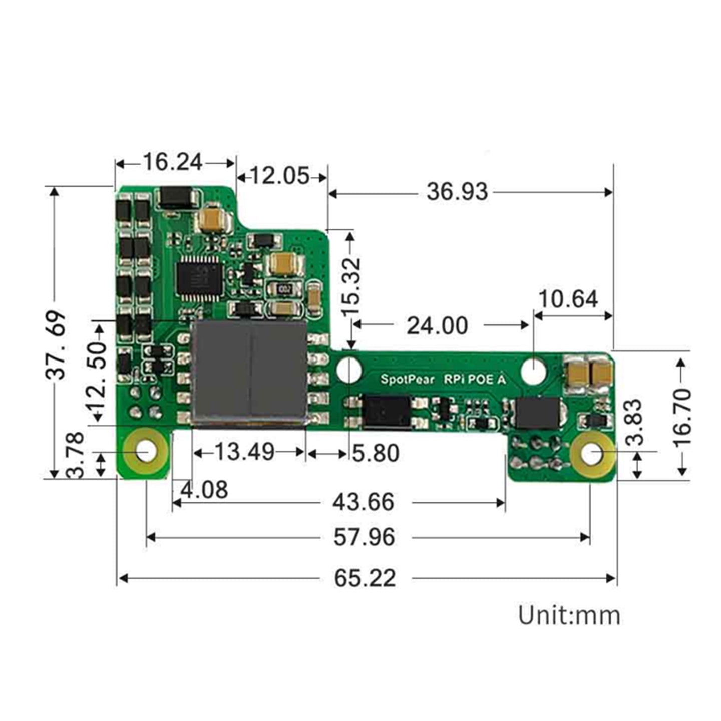 Raspberry Pi Poe Ethernet Power Supply Expansion Board For Raspberry Pi 3B+/4B