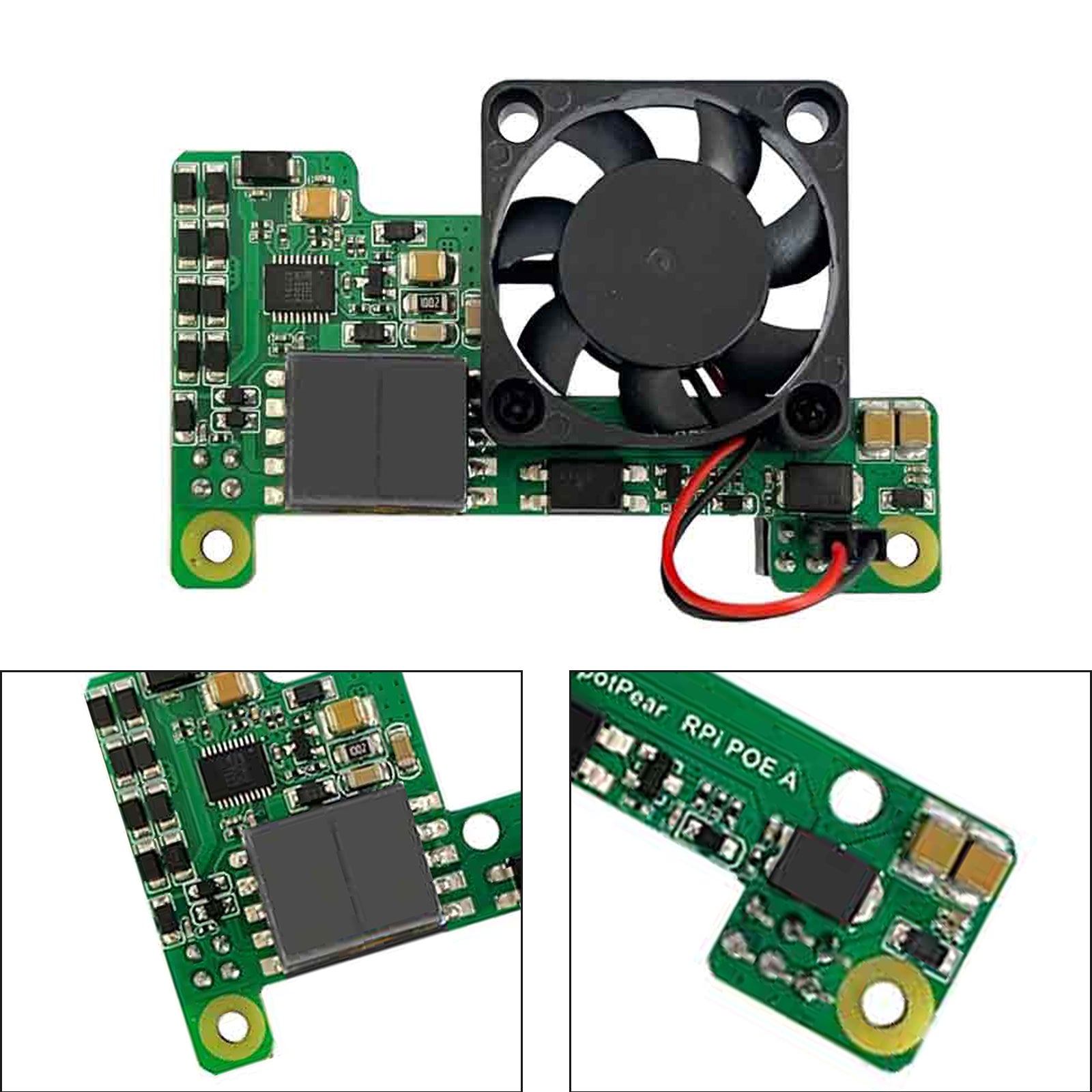 Raspberry Pi POE Expansion Board Module Supports Raspberry Pi 3B+/4B with Fan