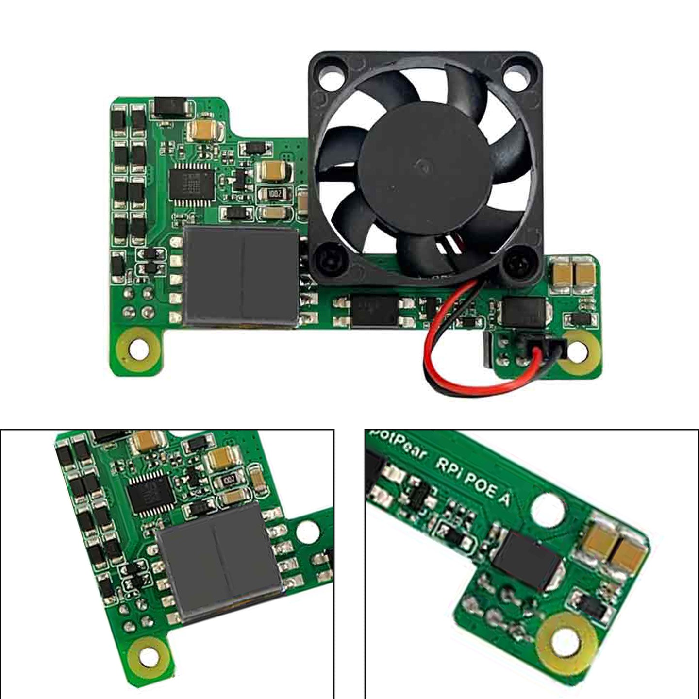Raspberry Pi POE Expansion Board Module Supports Raspberry Pi 3B+/4B with Fan