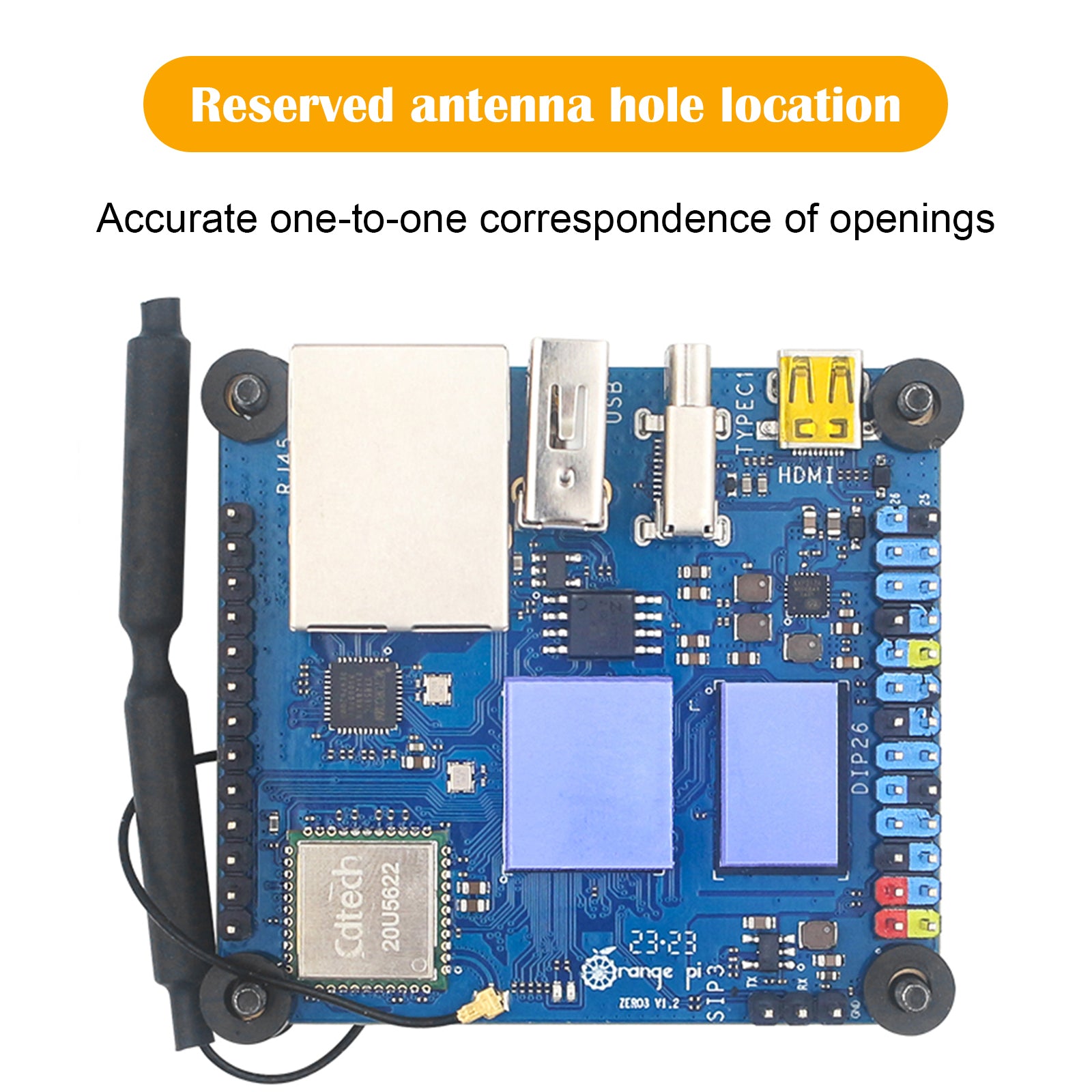 Orange Pi Zero 3 Aluminum Alloy Development Board Protective Shell Heat Sink
