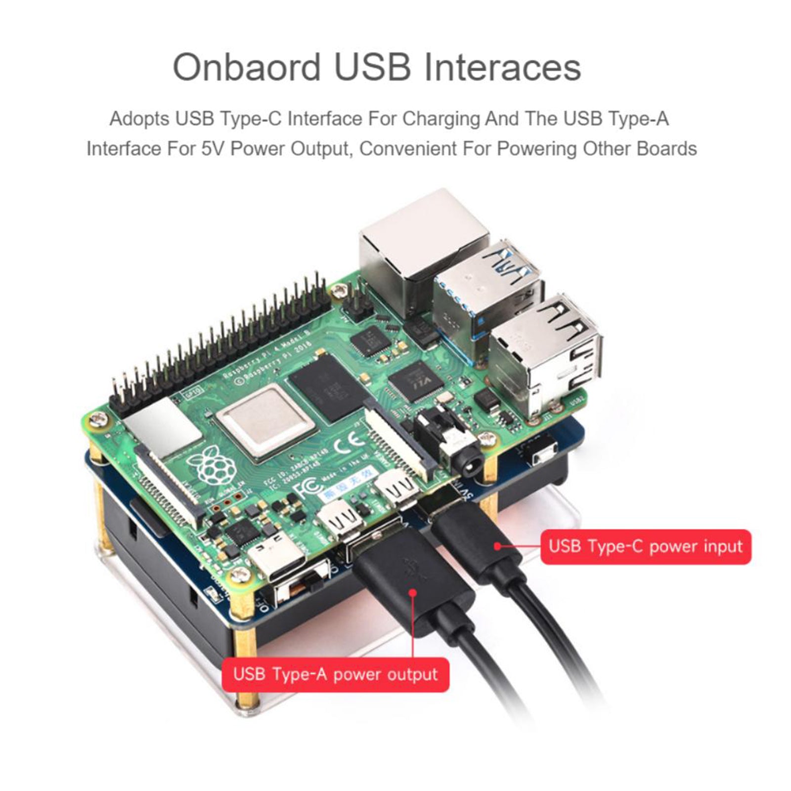 UPS HAT (D) Kit For Raspberry Pi 5V Uninterruptible Power Supply Module