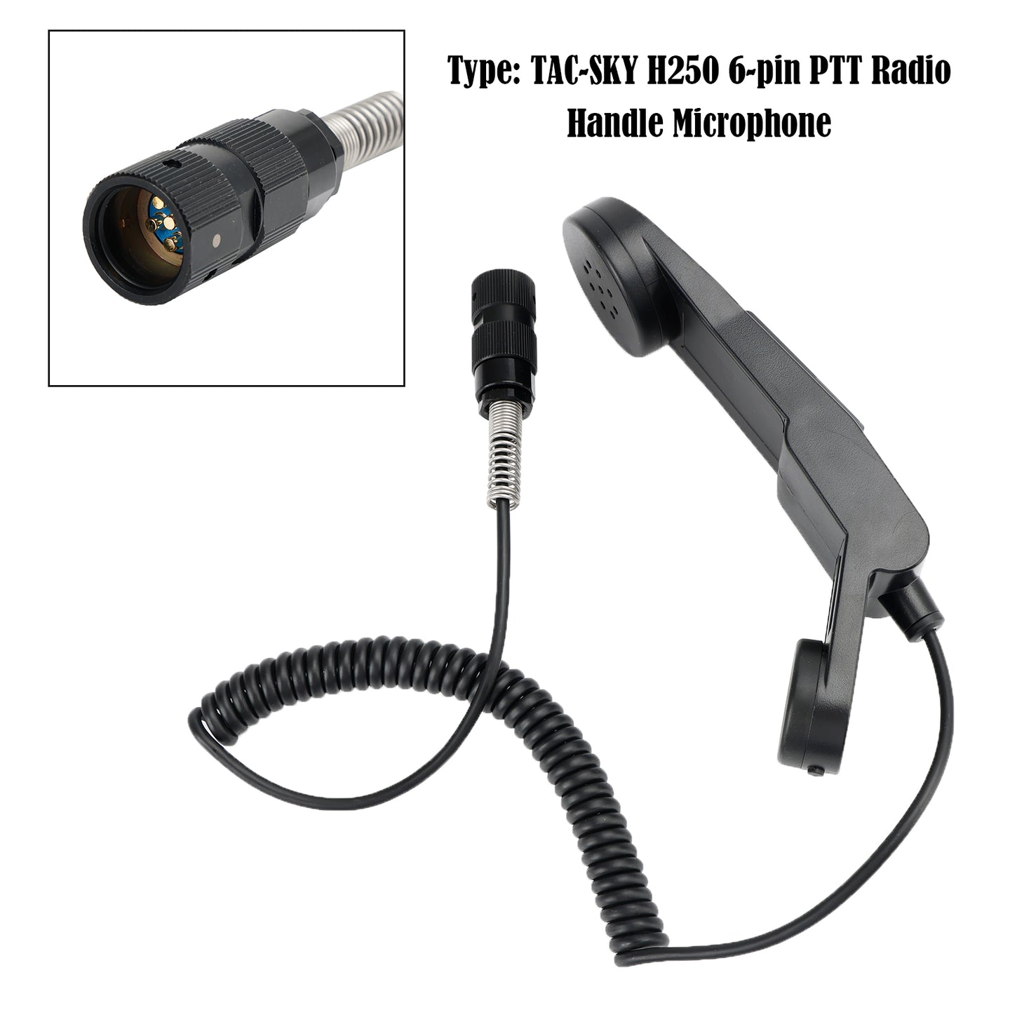H250 6-pin PTT Handle Microphone U329 Microphone for AN/PRC148 PRC152 Radio
