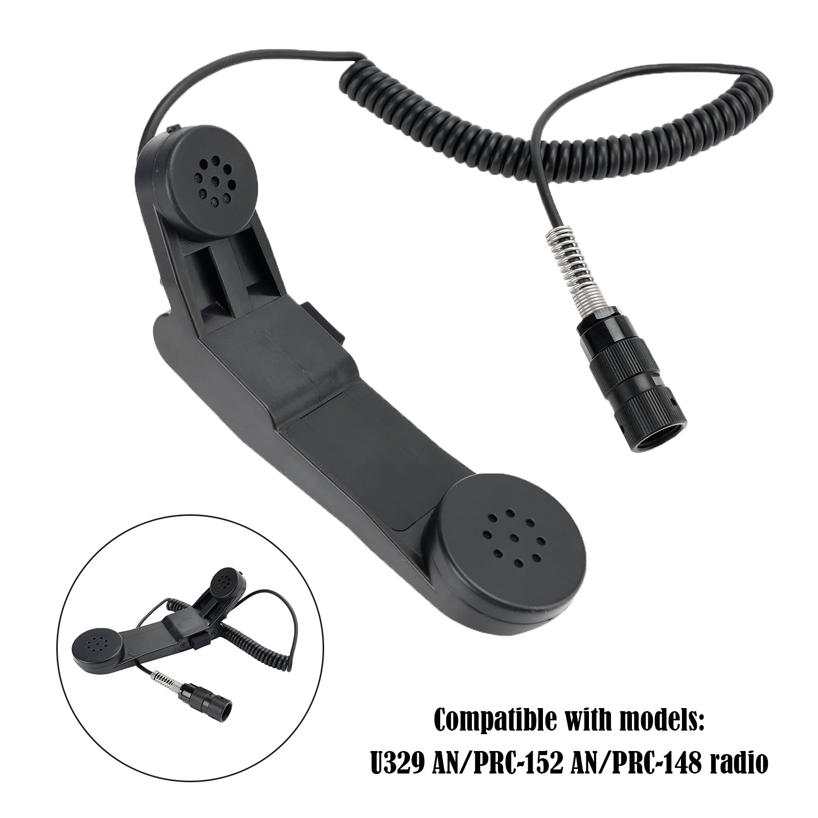 H250 6-pin PTT Handle Microphone U329 Microphone for AN/PRC148 PRC152 Radio