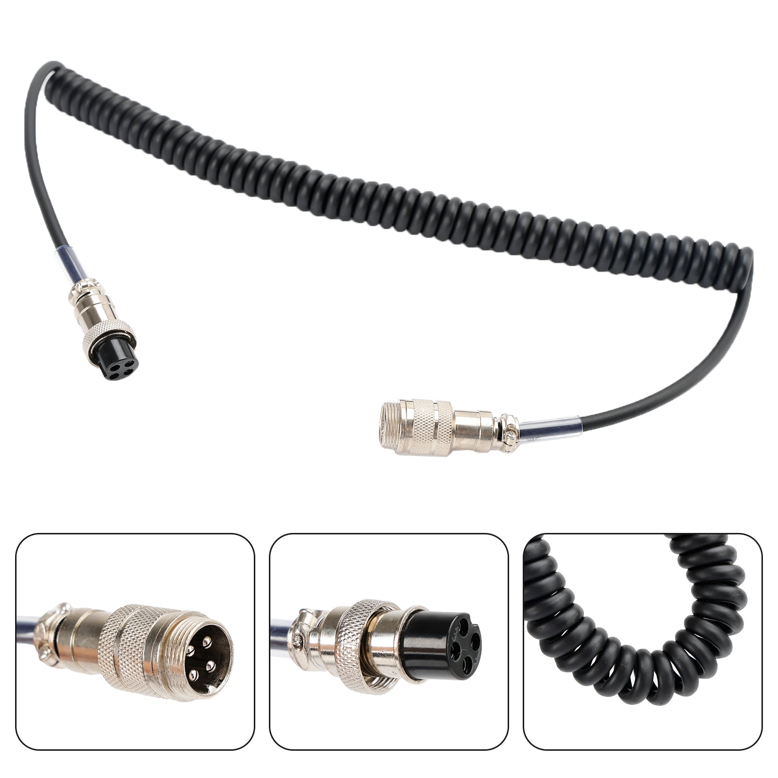 CB Handheld Microphone Male Female 4Pin Extension Radio Microphone Replacement