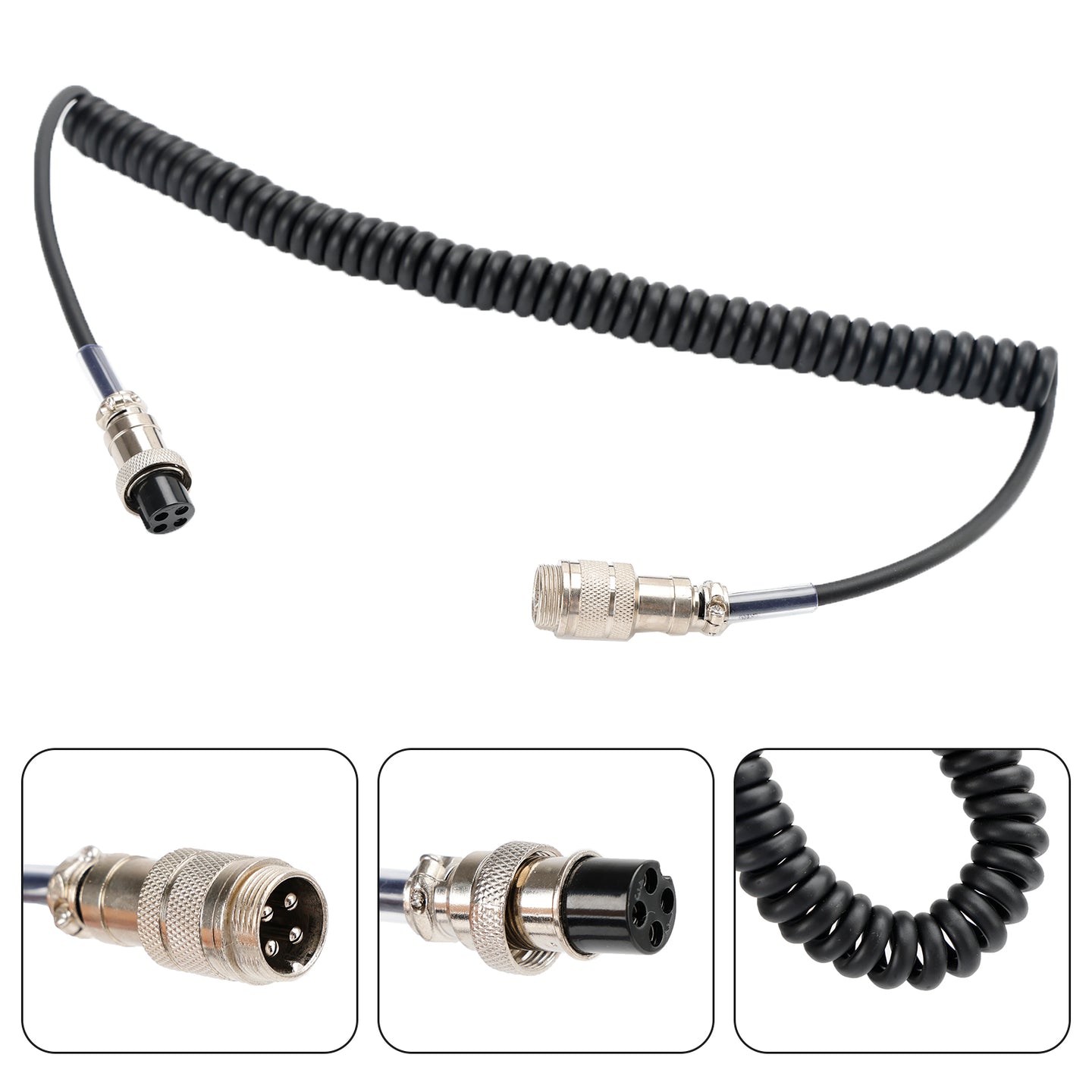 CB Handheld Microphone Male Female 4Pin Extension Radio Microphone Replacement
