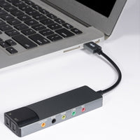 New Aluminum Alloy USB Optical Fiber SPDIF Card for AC-3 DTS 5.1 Channel Gray