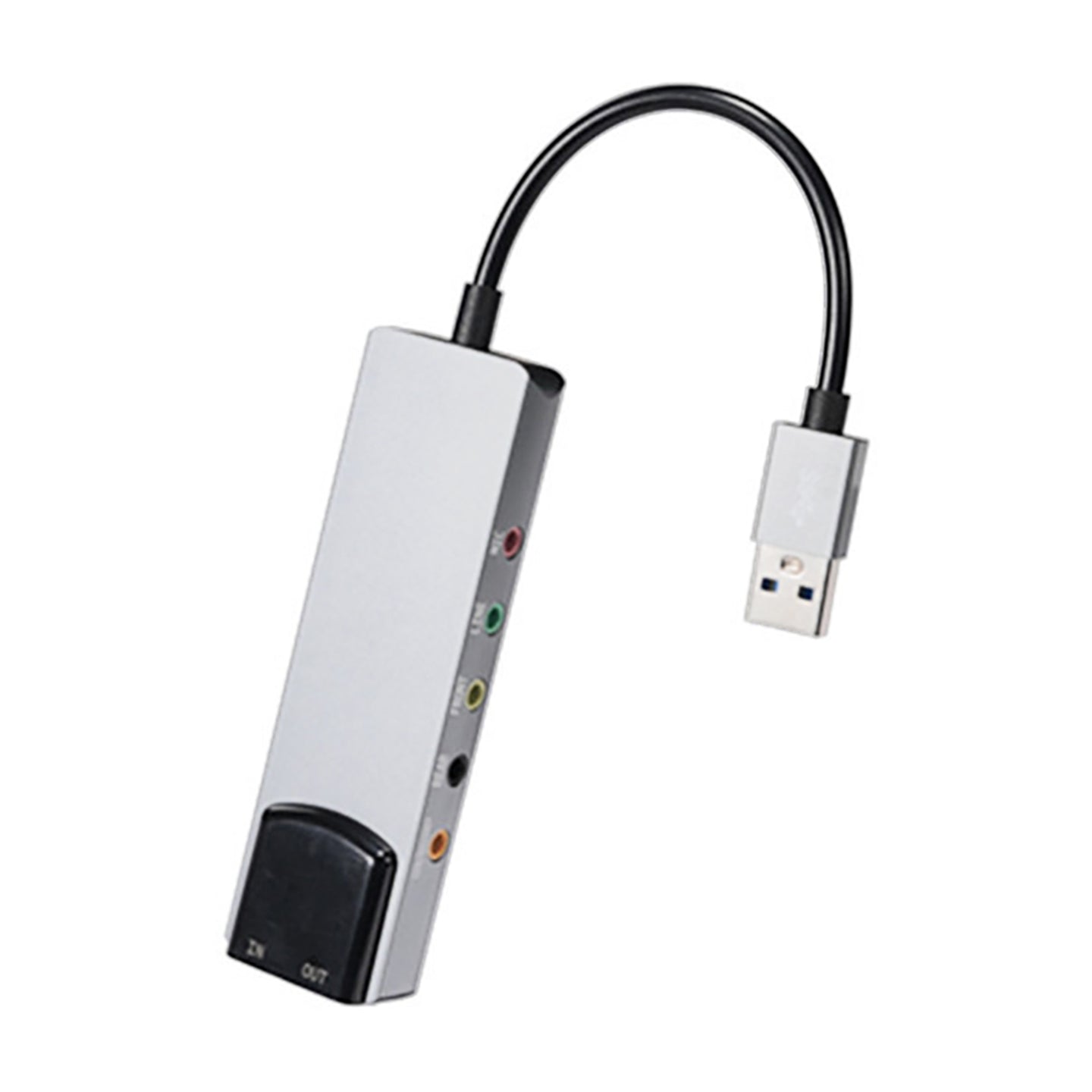 New Aluminum Alloy USB Optical Fiber SPDIF Card for AC-3 DTS 5.1 Channel Gray