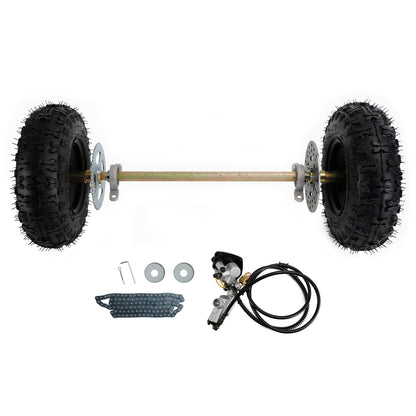 29" Rear Axle Assembly with Complete Wheel Hub Kit – Replacement for Go Kart, Quad, Trike & Drift Bikes