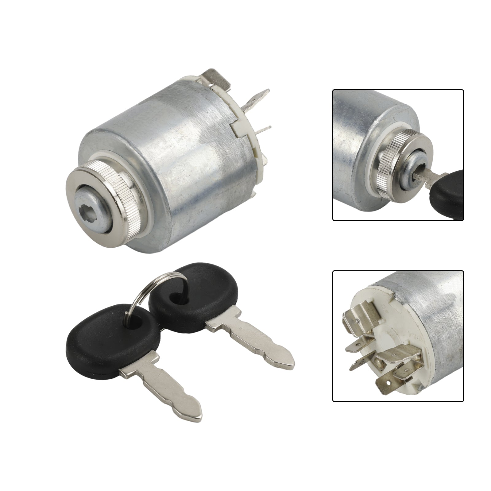 14159000 Ignition Switch with 2 Keys for New Holland, Ford, Case & Fiat Tractors, Replaces 5146155