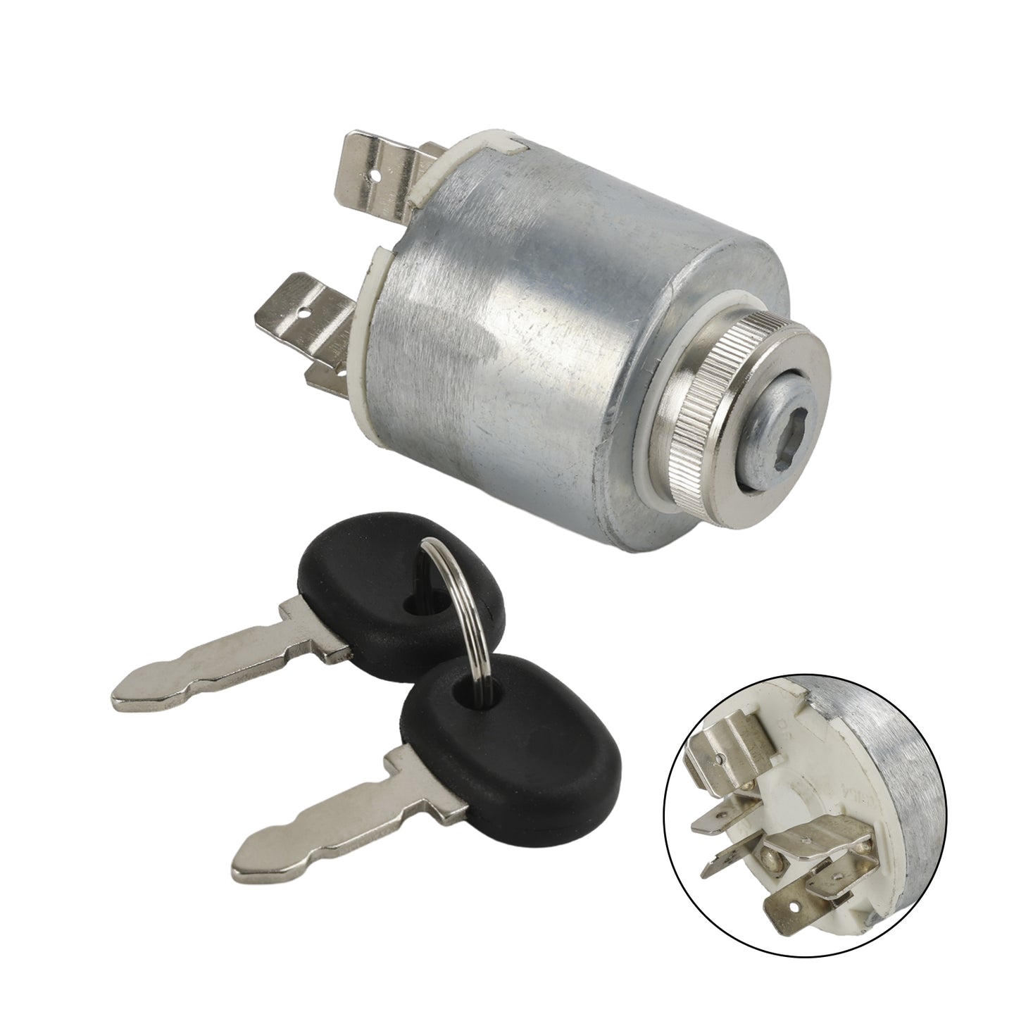 14159000 Ignition Switch with 2 Keys for New Holland, Ford, Case & Fiat Tractors, Replaces 5146155