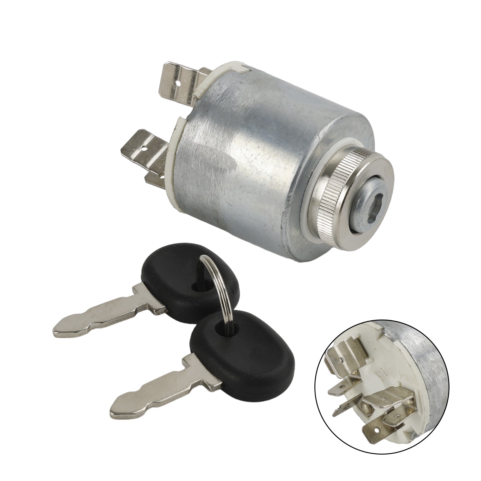 14159000 Ignition Switch with 2 Keys for New Holland, Ford, Case & Fiat Tractors, Replaces 5146155