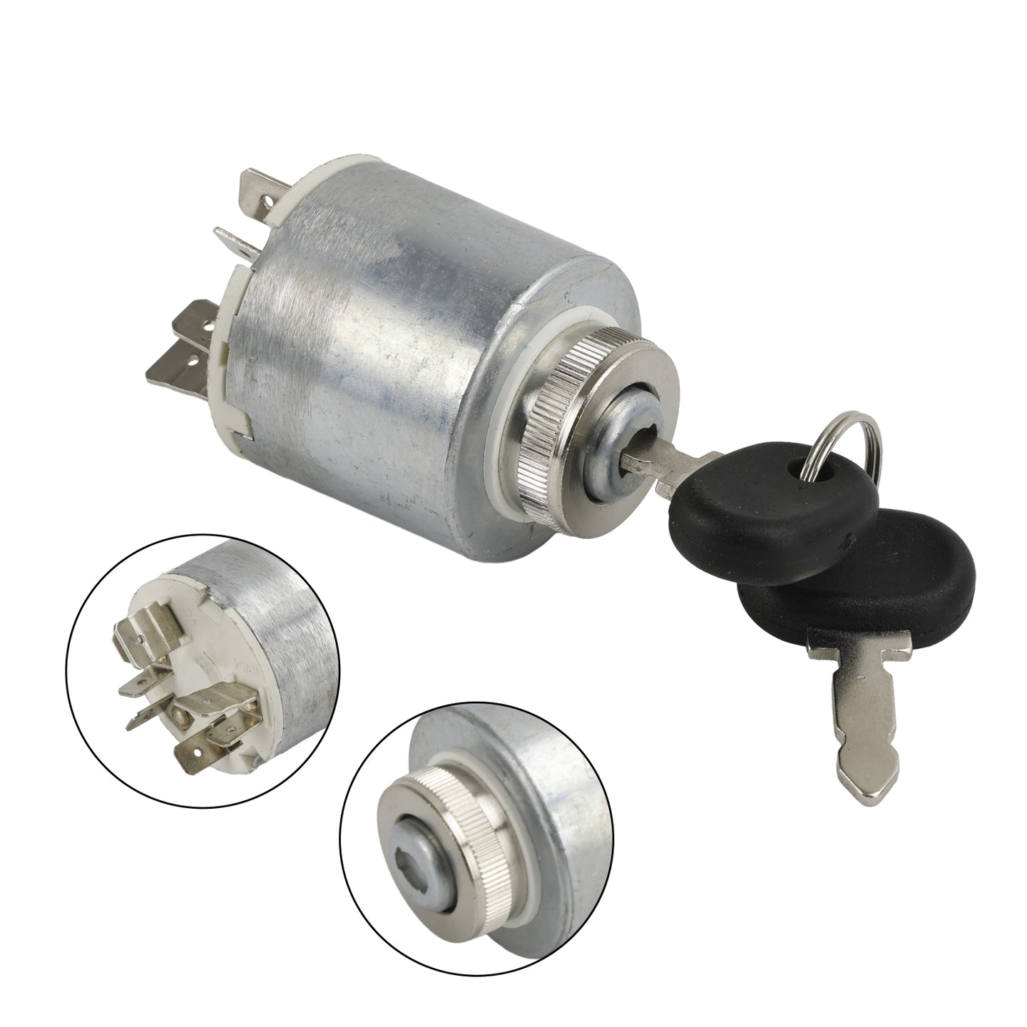 14159000 Ignition Switch with 2 Keys for New Holland, Ford, Case & Fiat Tractors, Replaces 5146155