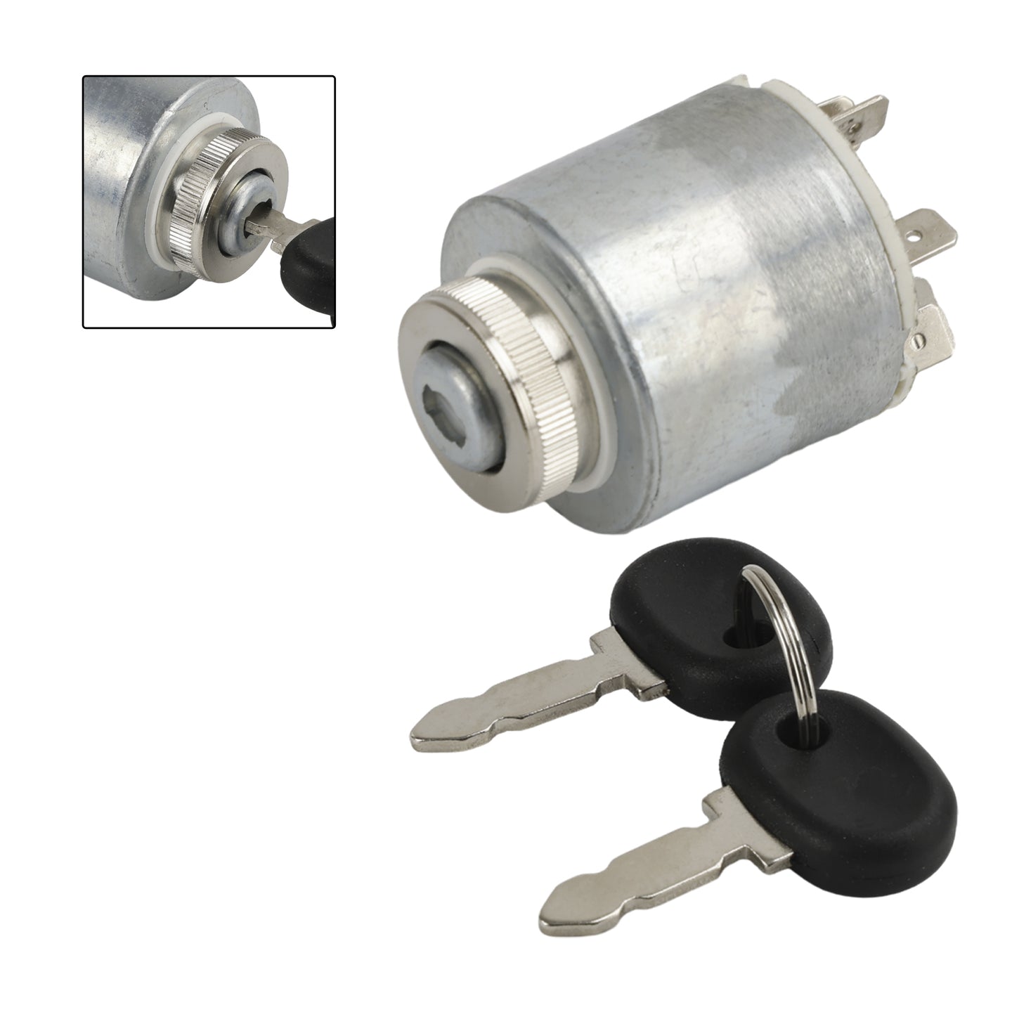 14159000 Ignition Switch with 2 Keys for New Holland, Ford, Case & Fiat Tractors, Replaces 5146155