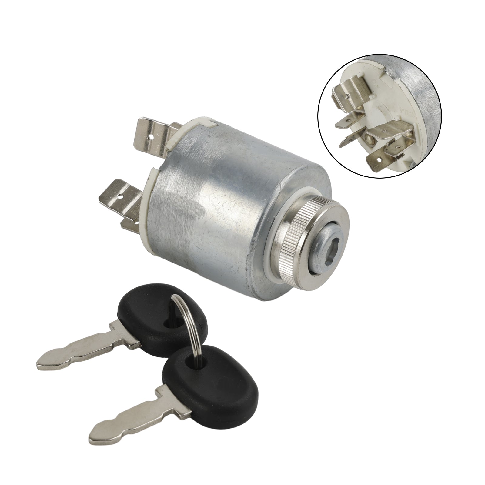 14159000 Ignition Switch with 2 Keys for New Holland, Ford, Case & Fiat Tractors, Replaces 5146155