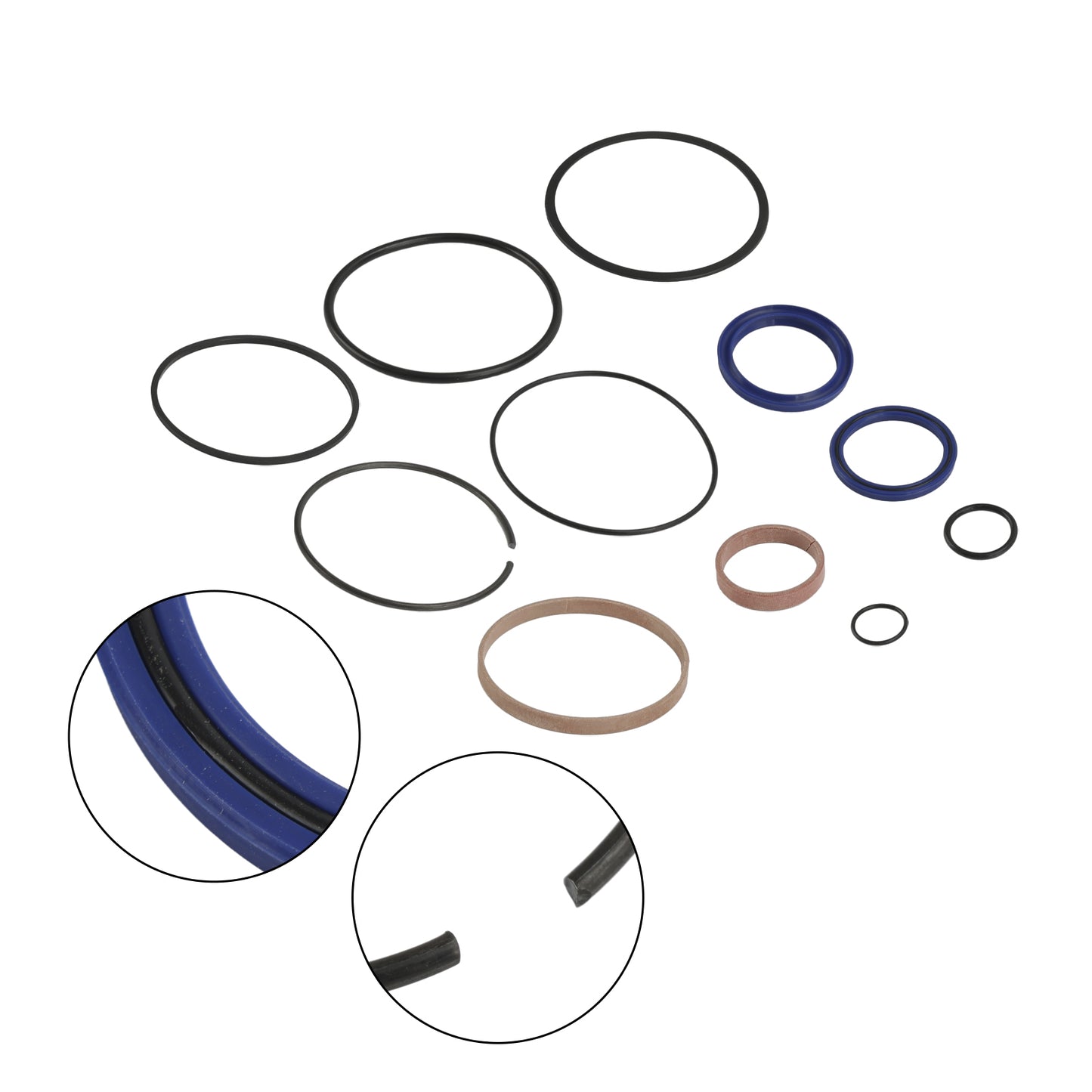 Hydraulic Log Splitter Rebuild Seal Kit For 4.0" Bore X 1.75" Rod Cylinde