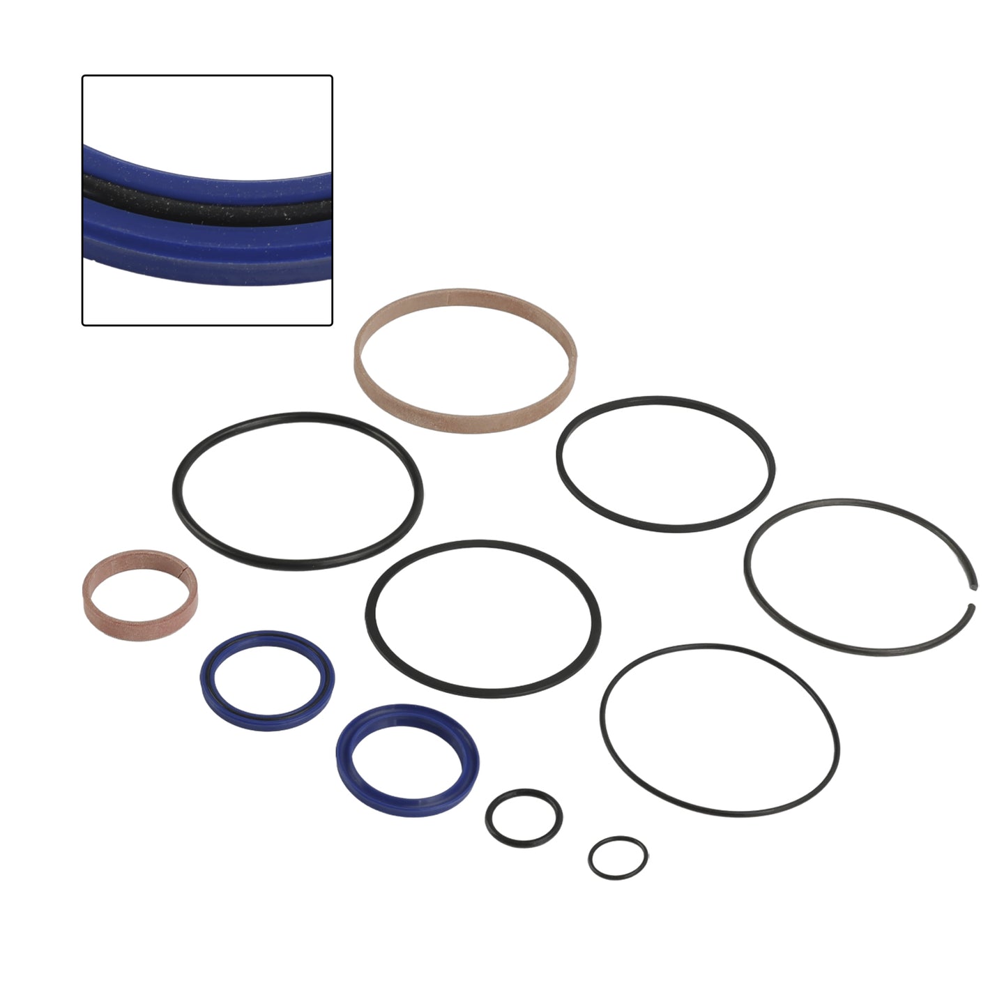 Hydraulic Log Splitter Rebuild Seal Kit For 4.0" Bore X 1.75" Rod Cylinde