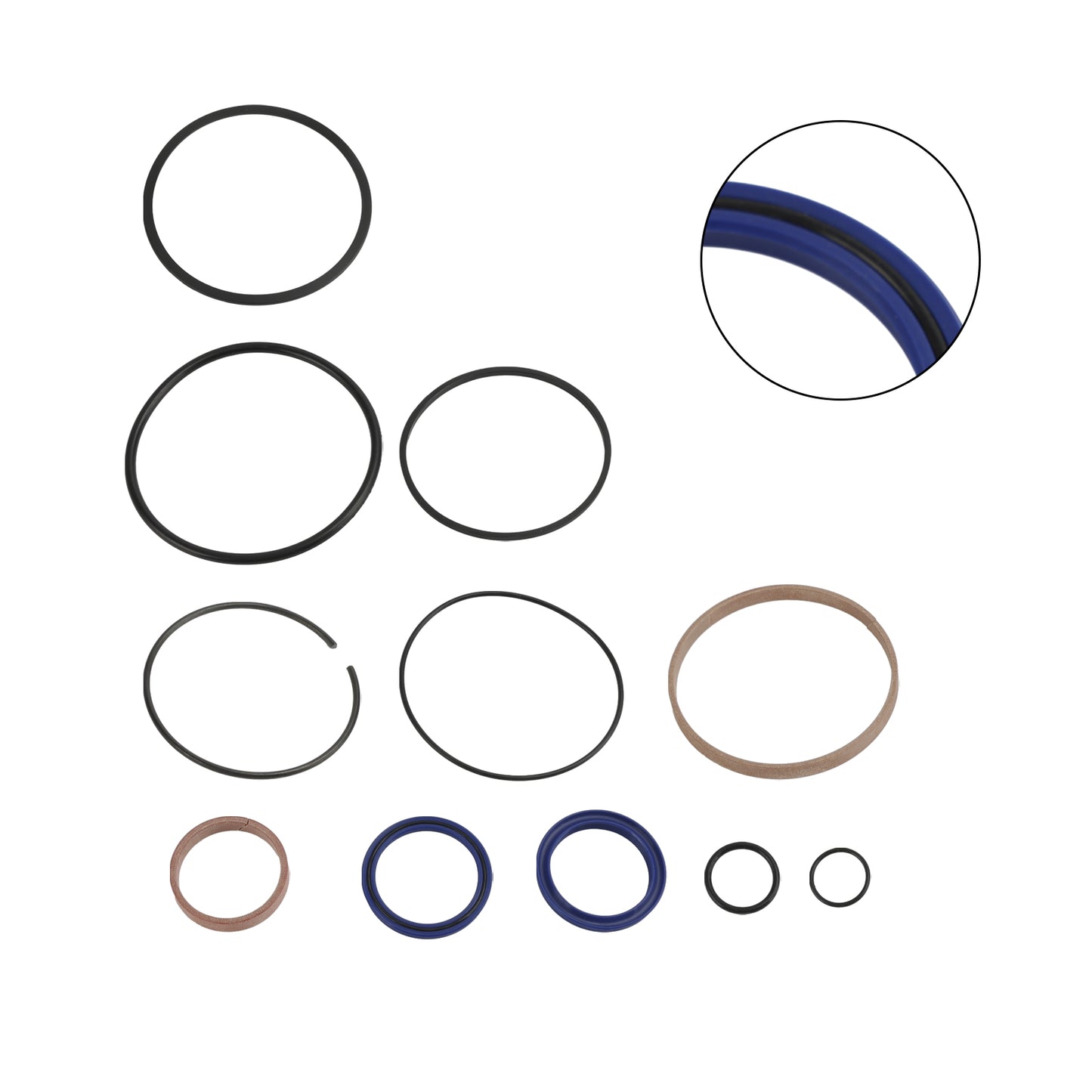 Hydraulic Log Splitter Rebuild Seal Kit For 4.0" Bore X 1.75" Rod Cylinde