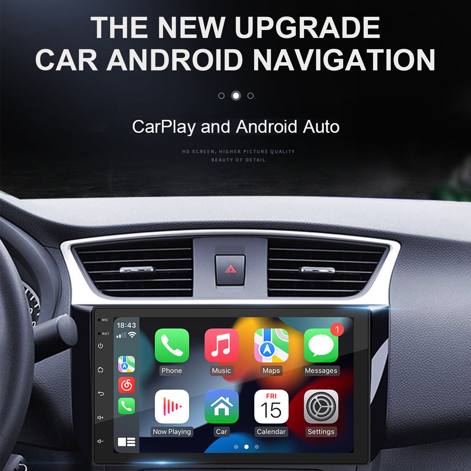 7inch Android 10 GPS WiFi Bluetooth Car Stereo MP5 Player Carplay + 4 LED Camera