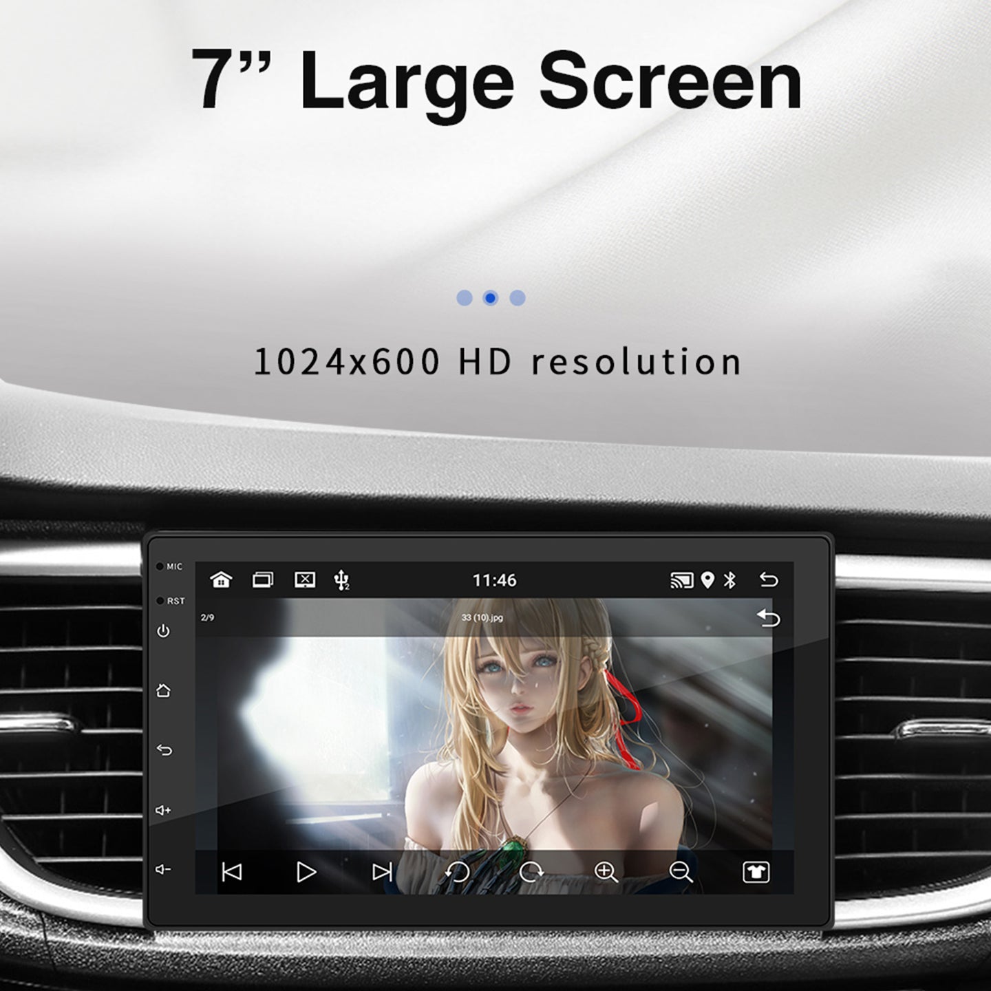 7inch Android 10 GPS WiFi Bluetooth Car Stereo MP5 Player Carplay + 4 LED Camera