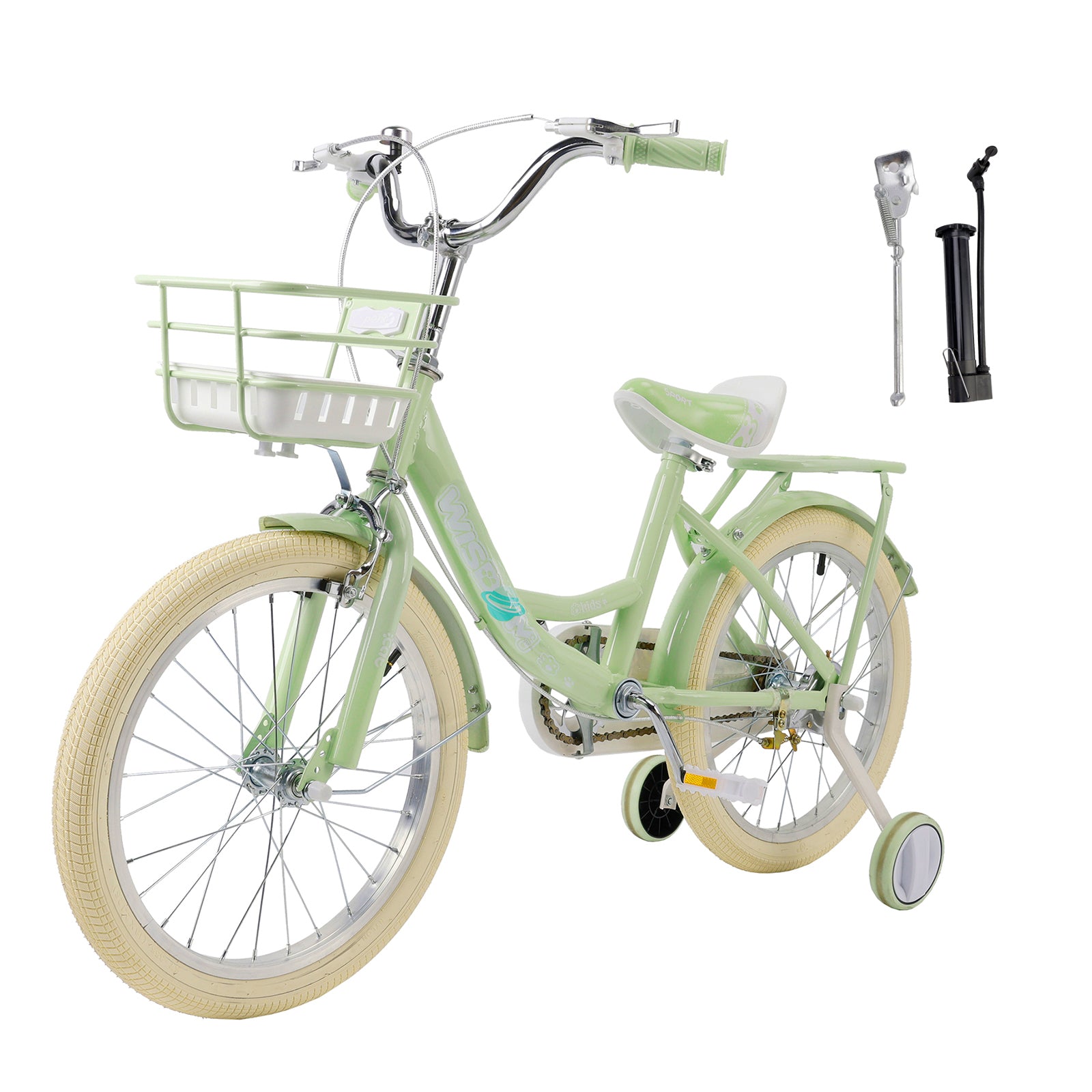 16"/18" Child Bicycle Girls Bike with auxiliary wheels & Rack & Basket