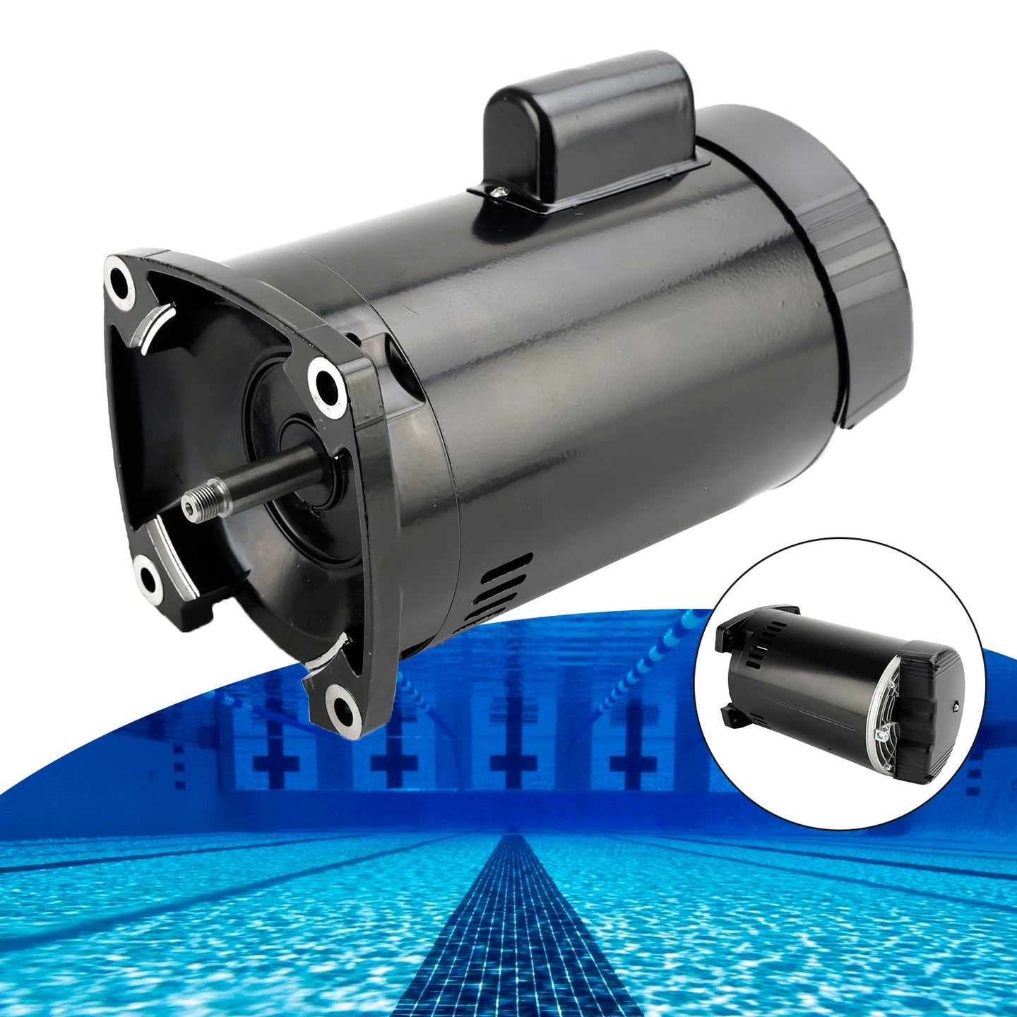 Pool Motor Replacement 1.5 HP Dual Voltage Pool Pump Motor 115/230V