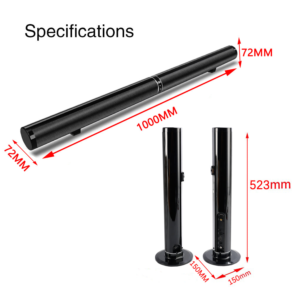 Vtopteng Home Detachable Surround Sound Bar Bluetooth 2 Speaker in 1