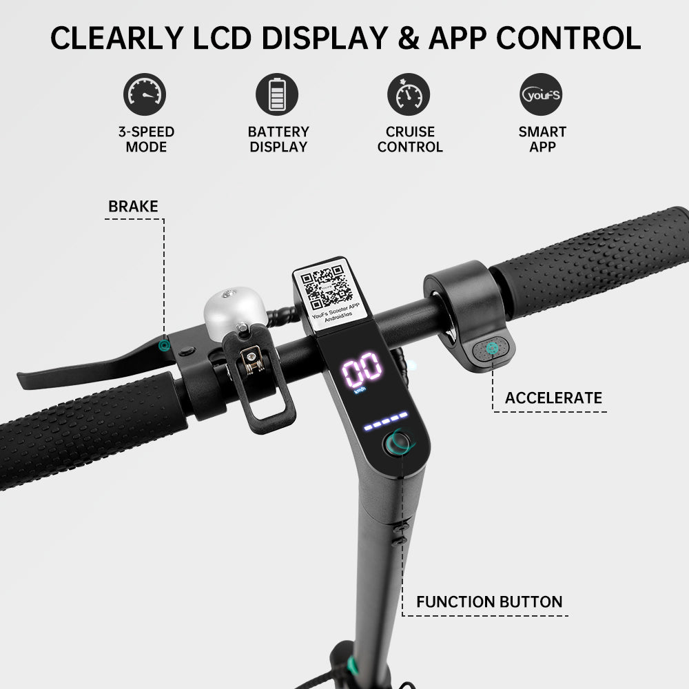 8.5" Folding Electric Scooter With app 350W 35KM Range 30km/h City Commute (Copy)