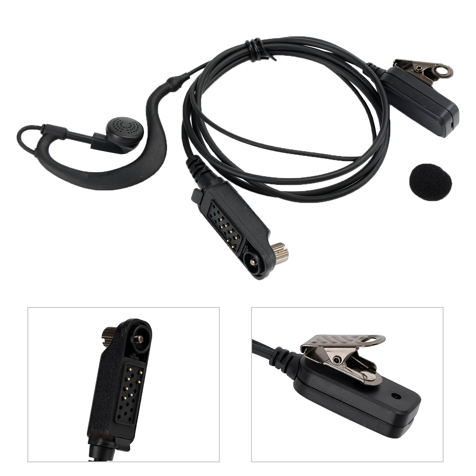 G-Shape Earpiece Caltta PD790-025 Earhook Headset Oval PTT MIC For Caltta PD790