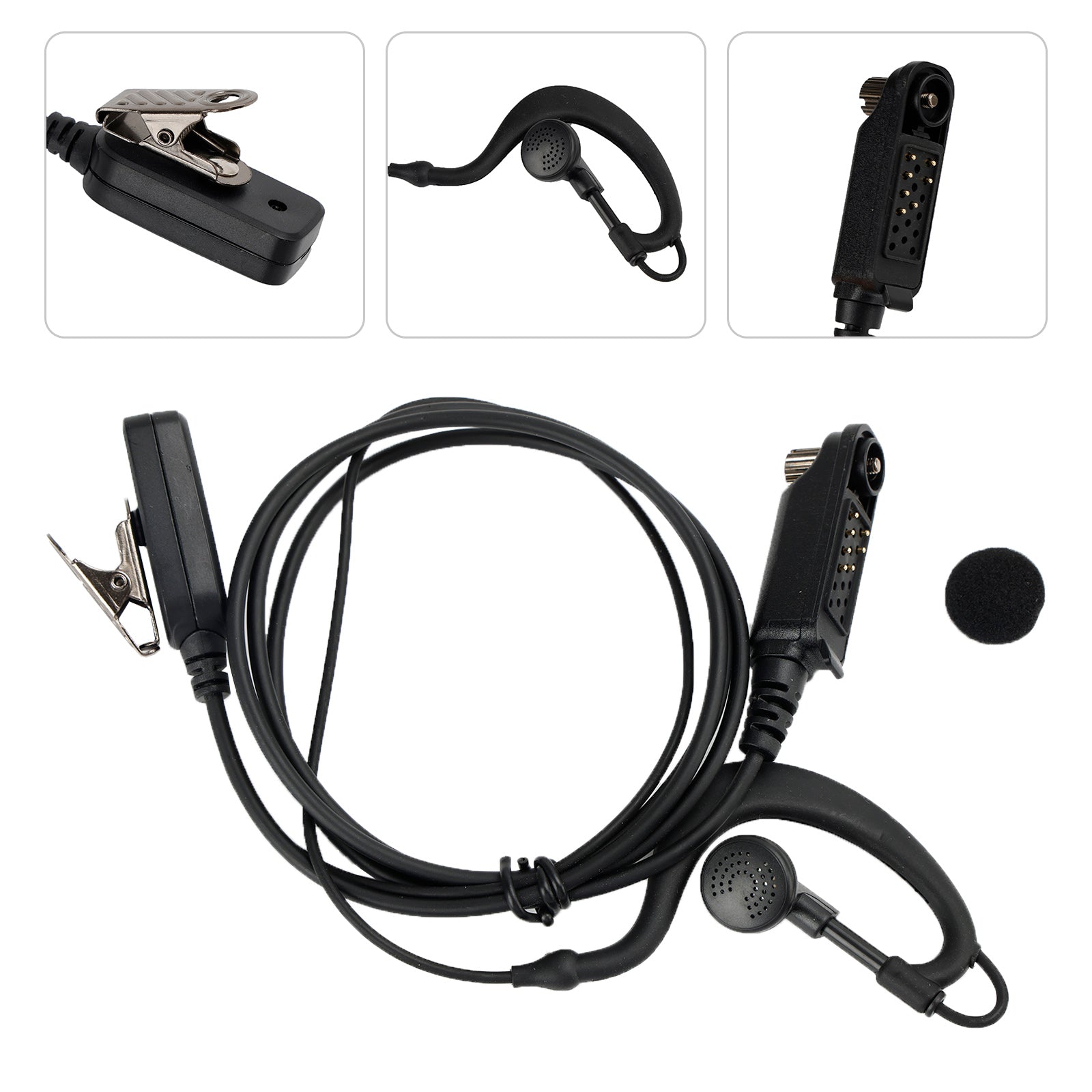 G-Shape Earpiece Caltta PD790-025 Earhook Headset Oval PTT MIC For Caltta PD790