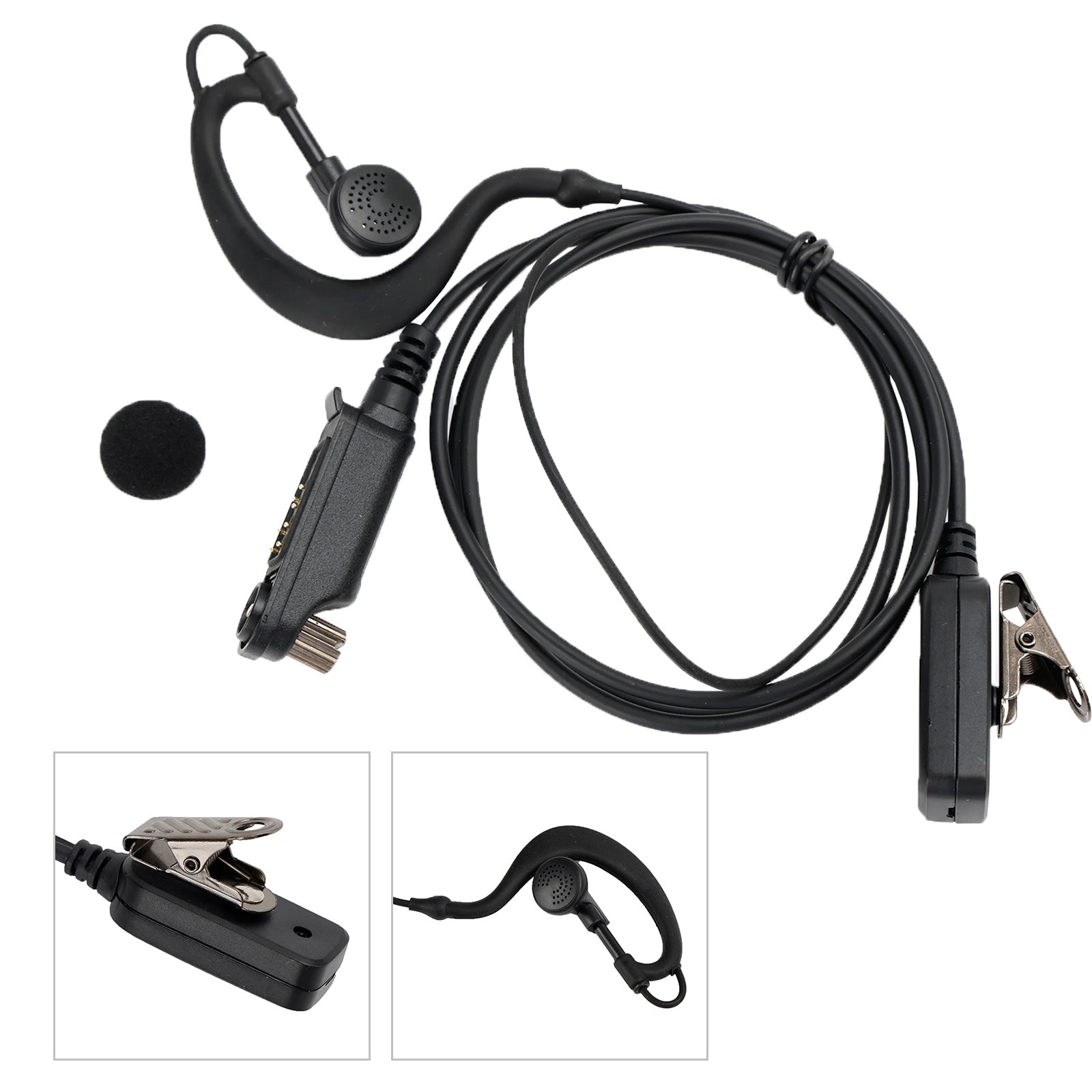 G-Shape Earpiece Caltta PD790-025 Earhook Headset Oval PTT MIC For Caltta PD790
