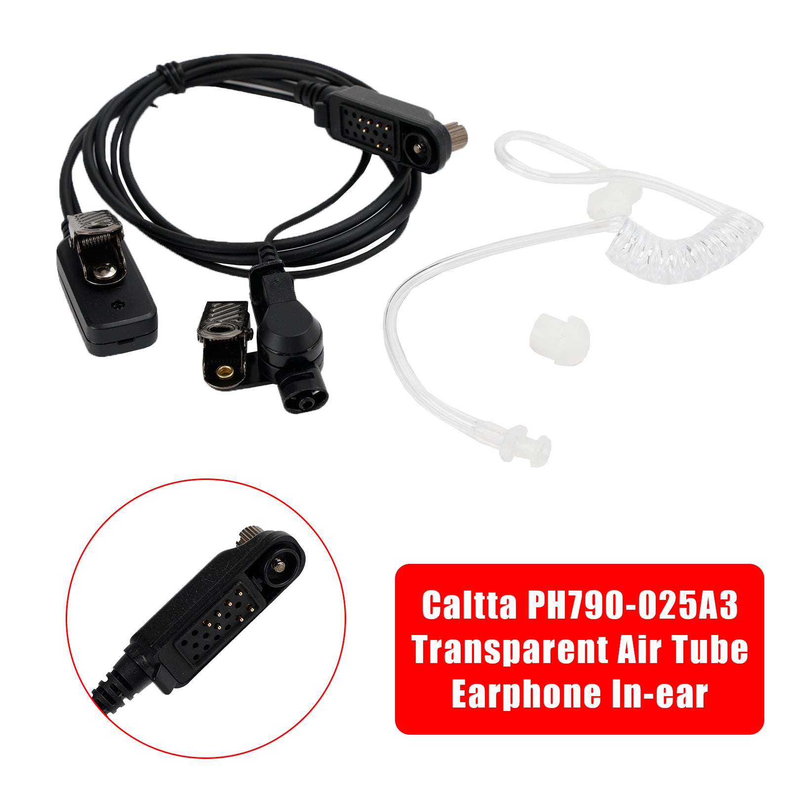 PH790-025A3 Acoustic Transparent Air Tube PTT Mic Headset Fit for Caltta PH790
