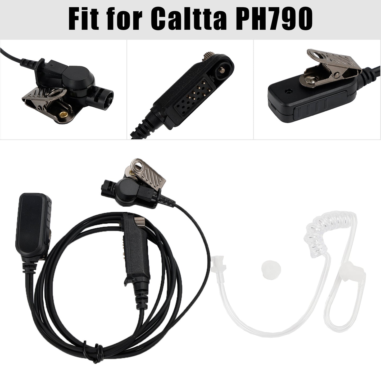 PH790-025A3 Acoustic Transparent Air Tube PTT Mic Headset Fit for Caltta PH790