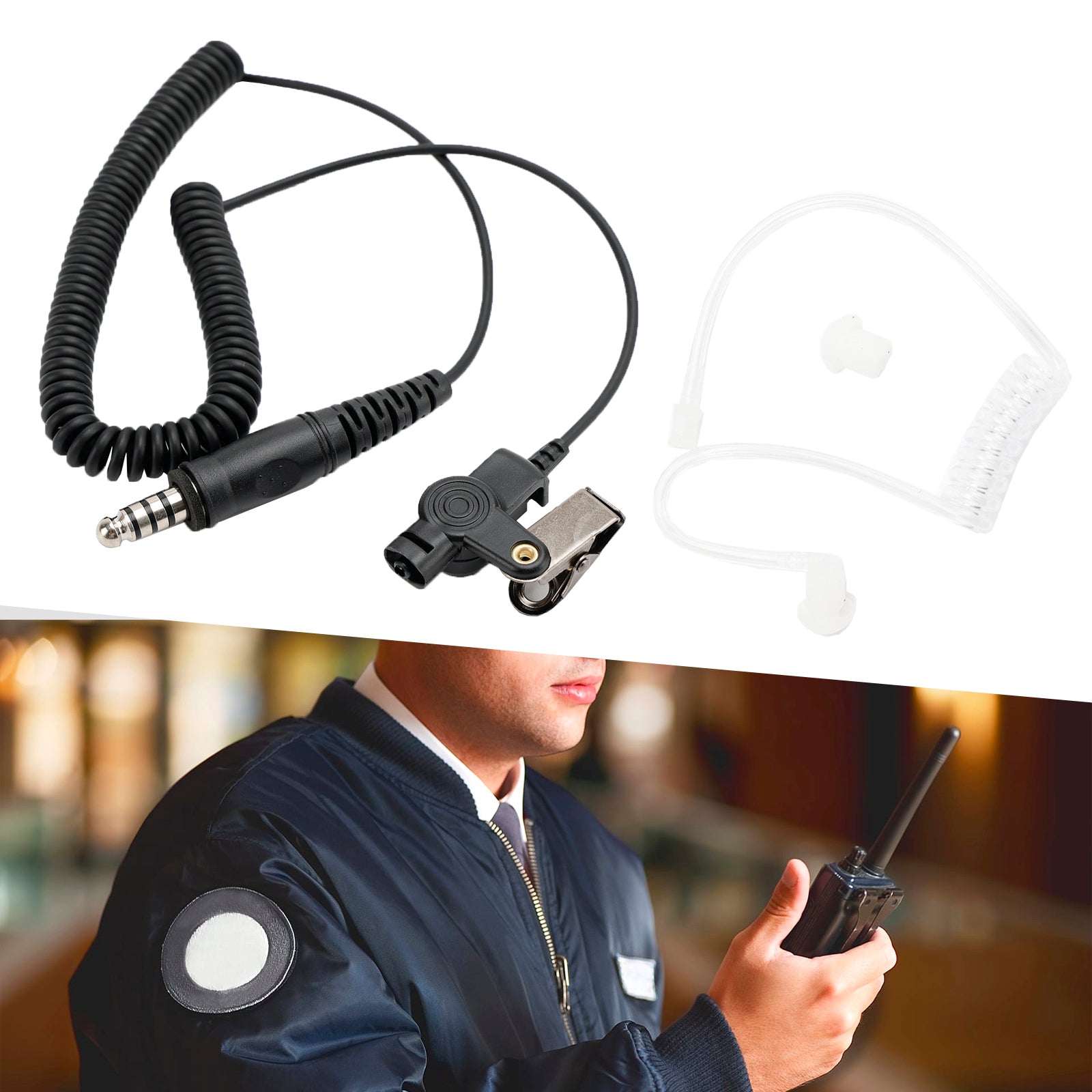 7.1-A3 Single listening Transparent Air Tube Earphone In-ear Air Duct Headset