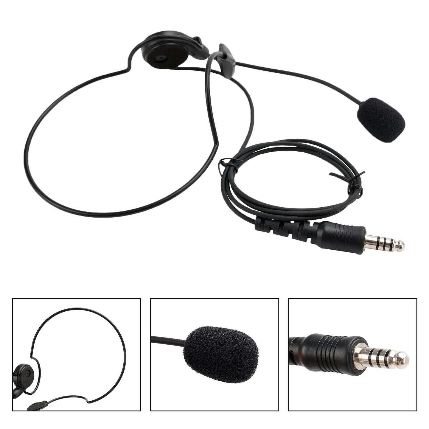 7.1-C7 Ordinary Rear Mount Big Plug Tactical Earhook Headset Earphone In-ear