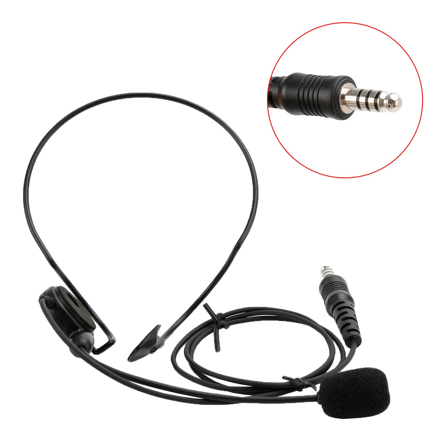7.1-C7 Ordinary Rear Mount Big Plug Tactical Earhook Headset Earphone In-ear