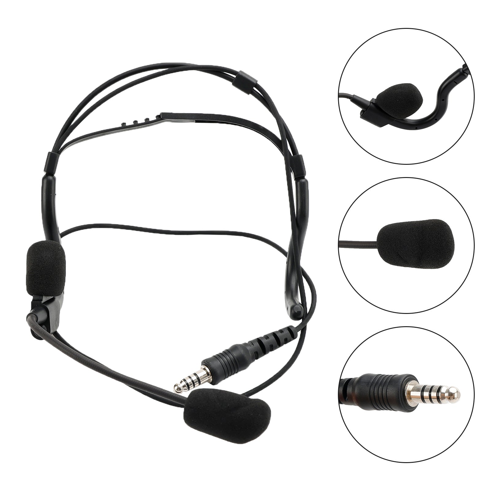 7.1-C8 Advanced Rear Mount Big Plug Tactical Earhook Headset Earphone In-ear