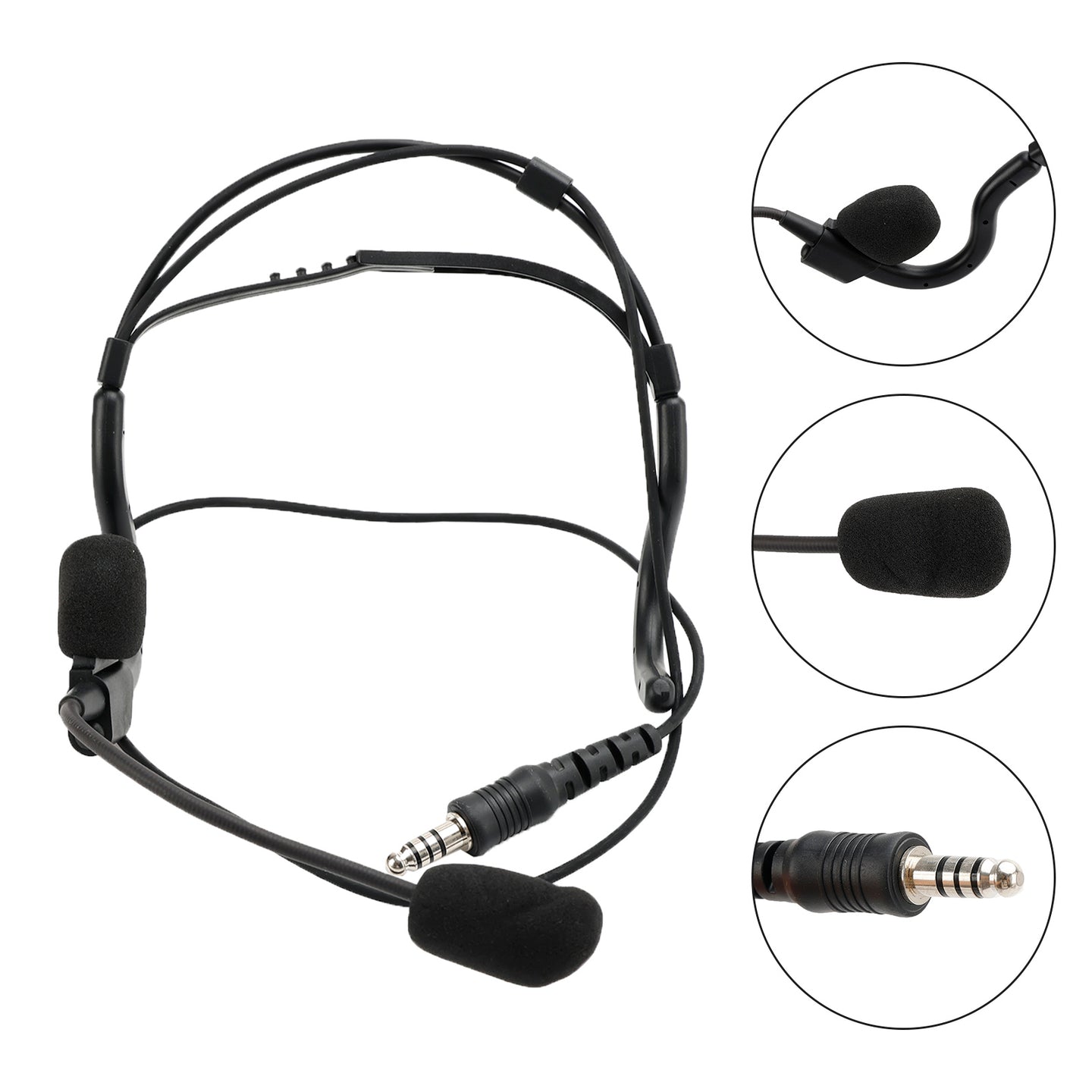 7.1-C8 Advanced Rear Mount Big Plug Tactical Earhook Headset Earphone In-ear
