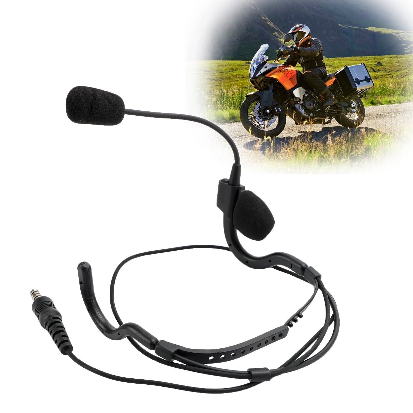7.1-C8 Advanced Rear Mount Big Plug Tactical Earhook Headset Earphone In-ear