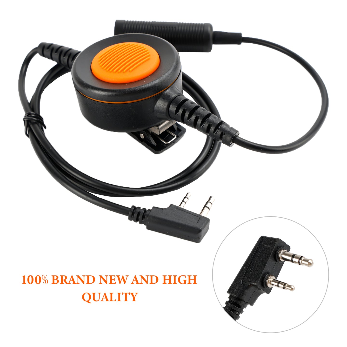 K-326 Orange Round PTT IP65 Waterproof For Kenwood TK-208 TK-220 TK-240 TK-248