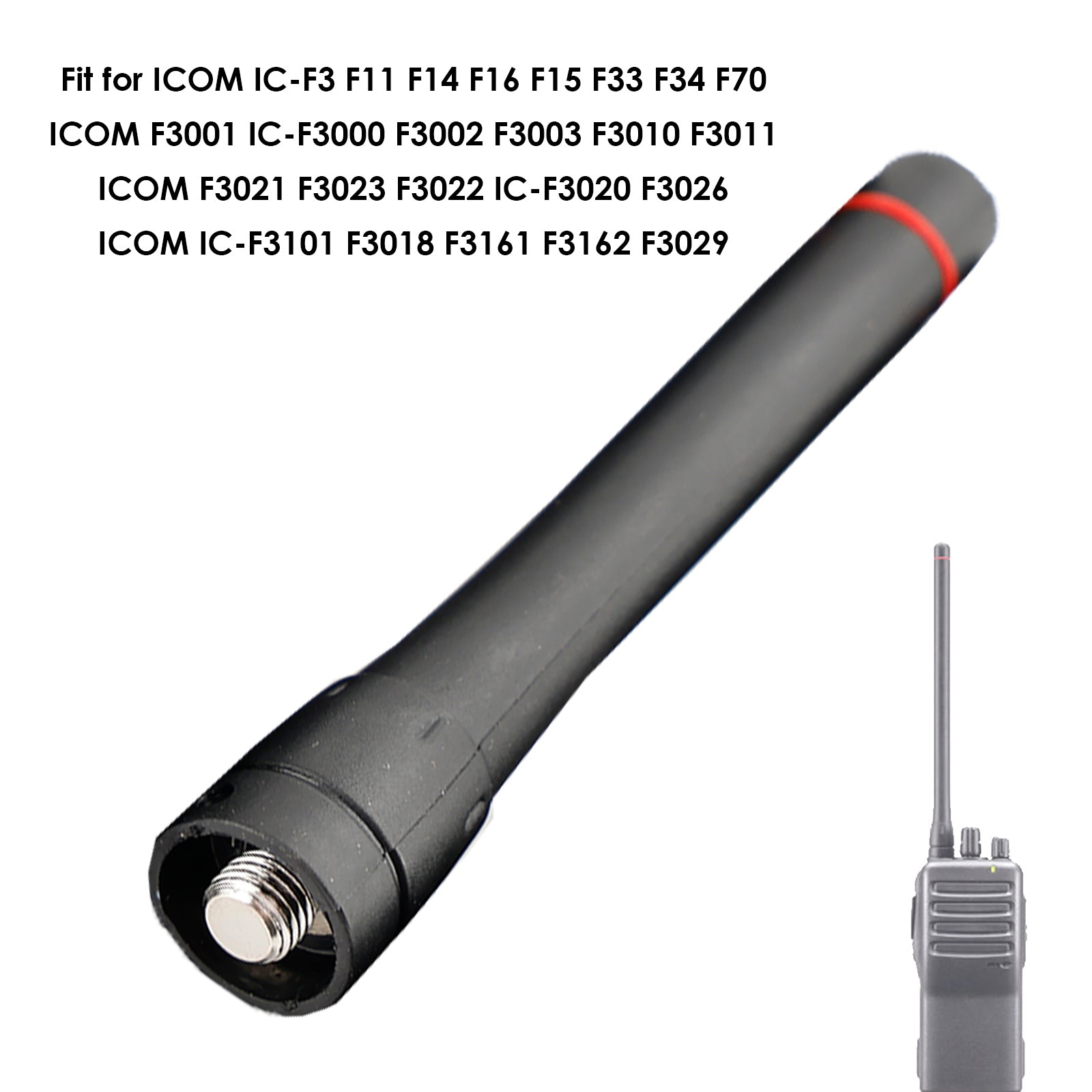 1x 450-570MHz UHF Car Radio 85mm Antenna for ICOM IC-F3 F11 F14 F16 F15 F33 F34