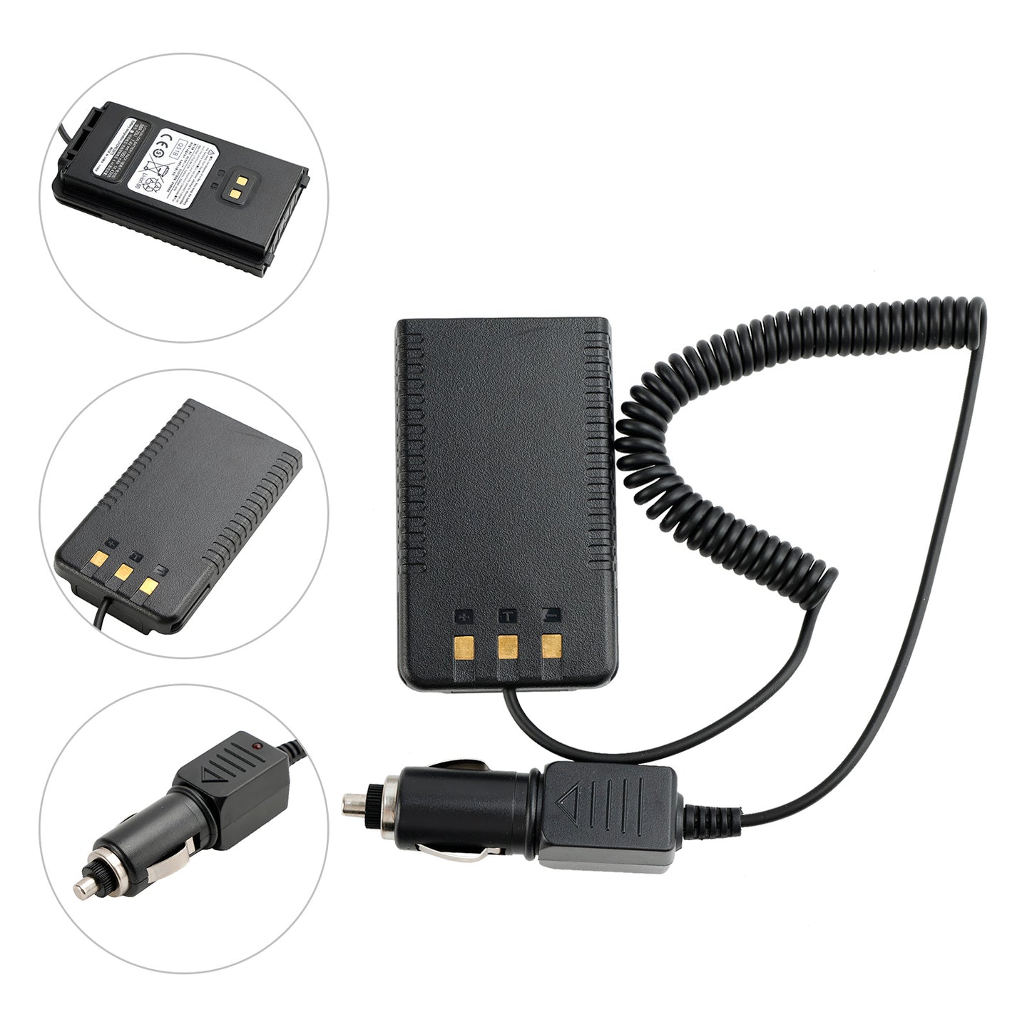 12-24V Car Charger Battery SBR-26Li Eliminator Adapter For FT25R FT65R Radio