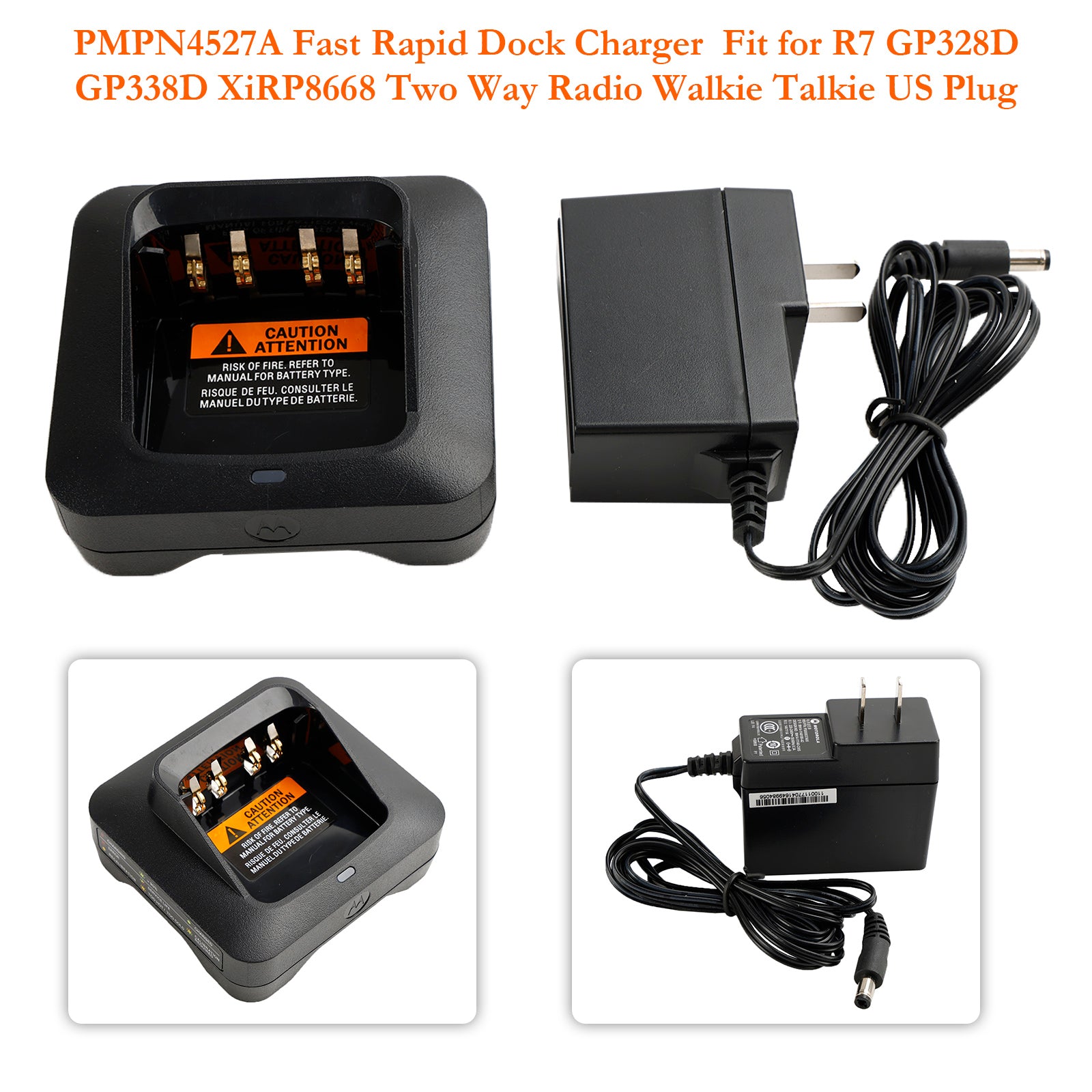 PMPN4527A Fast Rapid Dock Charger for R7 GP328D GP338D XiRP8668 Radio US Plug