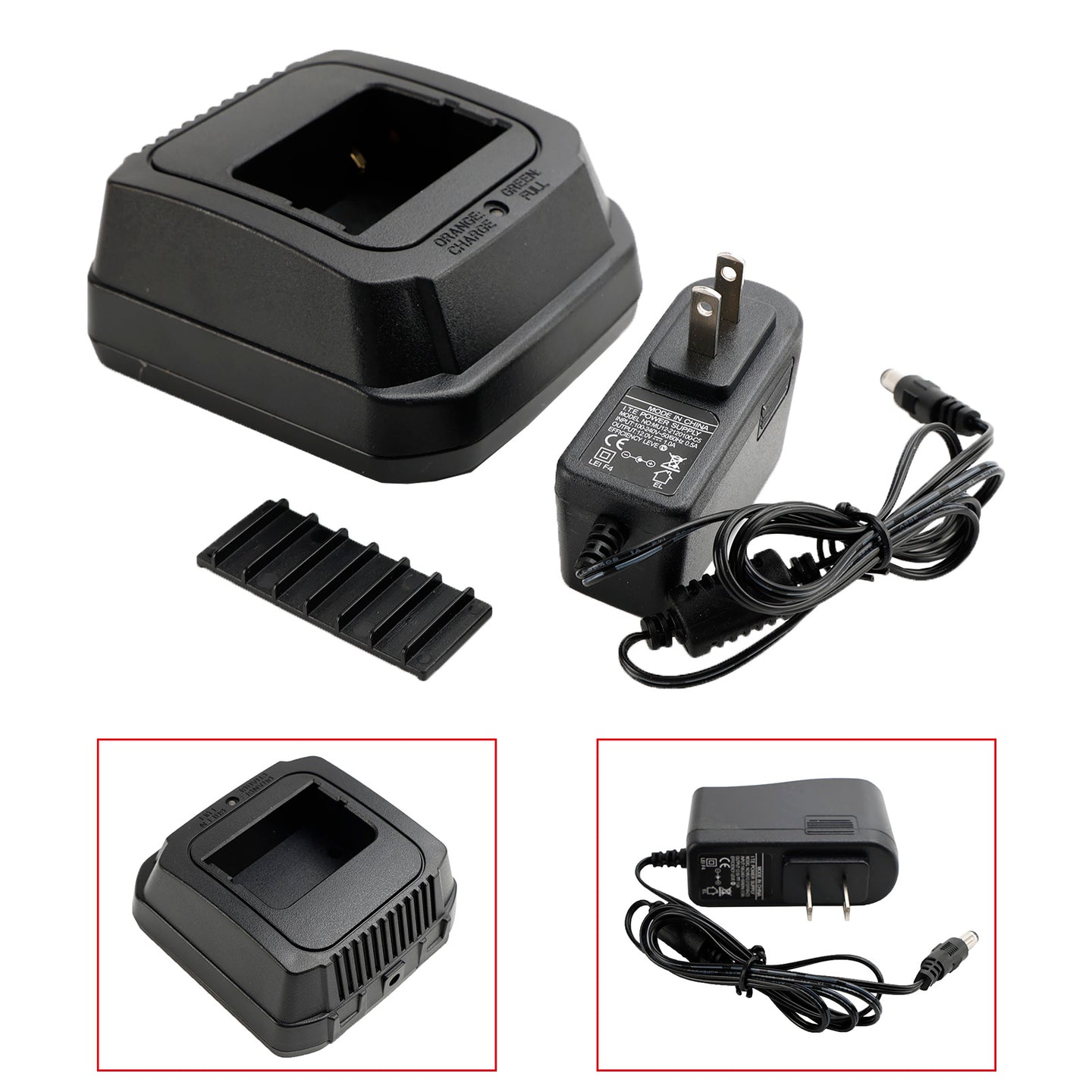 BC-143 Charger BP-196 Battery Fast Rapid Dock for ICOM IC-F3 F3S F4 T2E US Plug