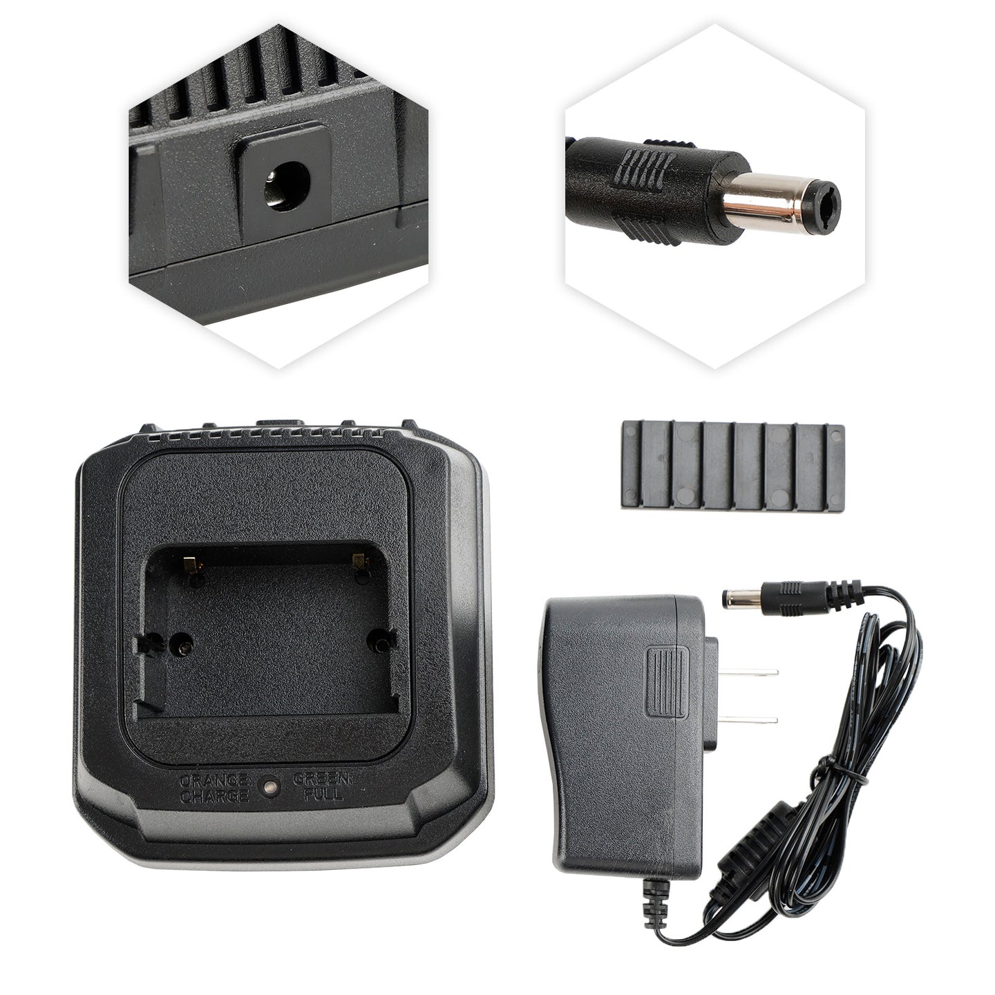 BC-143 Charger BP-196 Battery Fast Rapid Dock for ICOM IC-F3 F3S F4 T2E US Plug