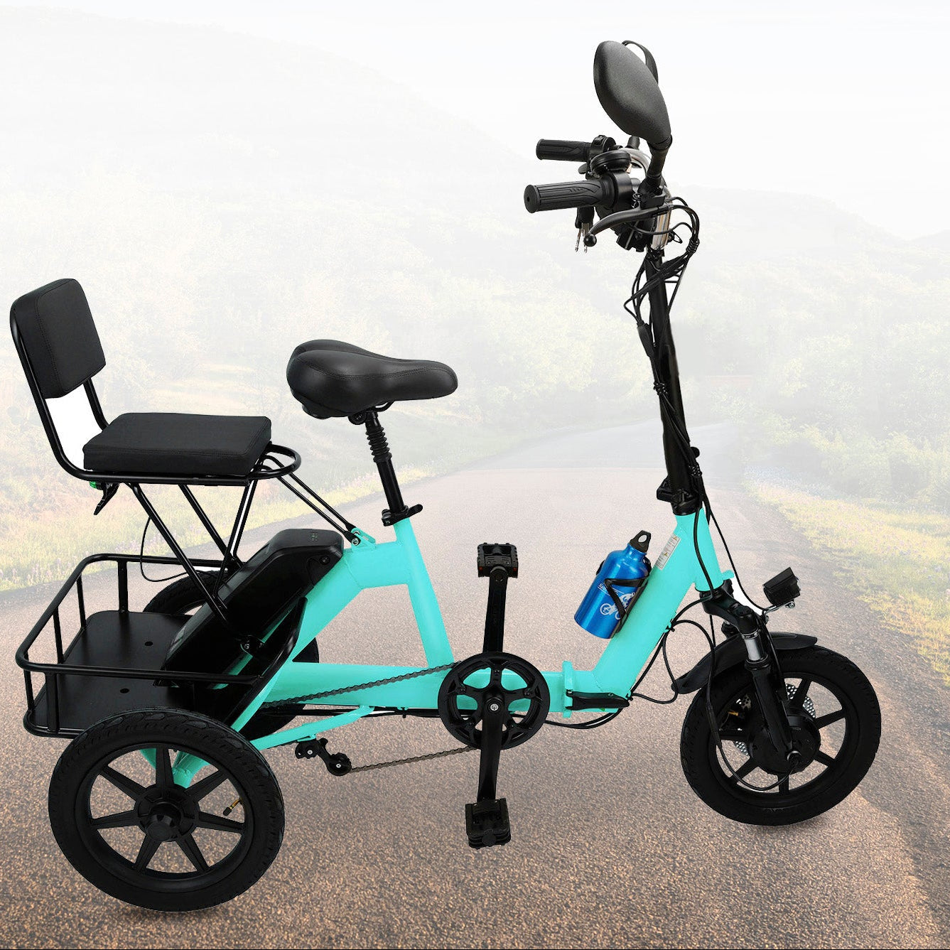 3 Wheel E-Bike Folding Electric tricycle Adult Motorized Tricycle 48V