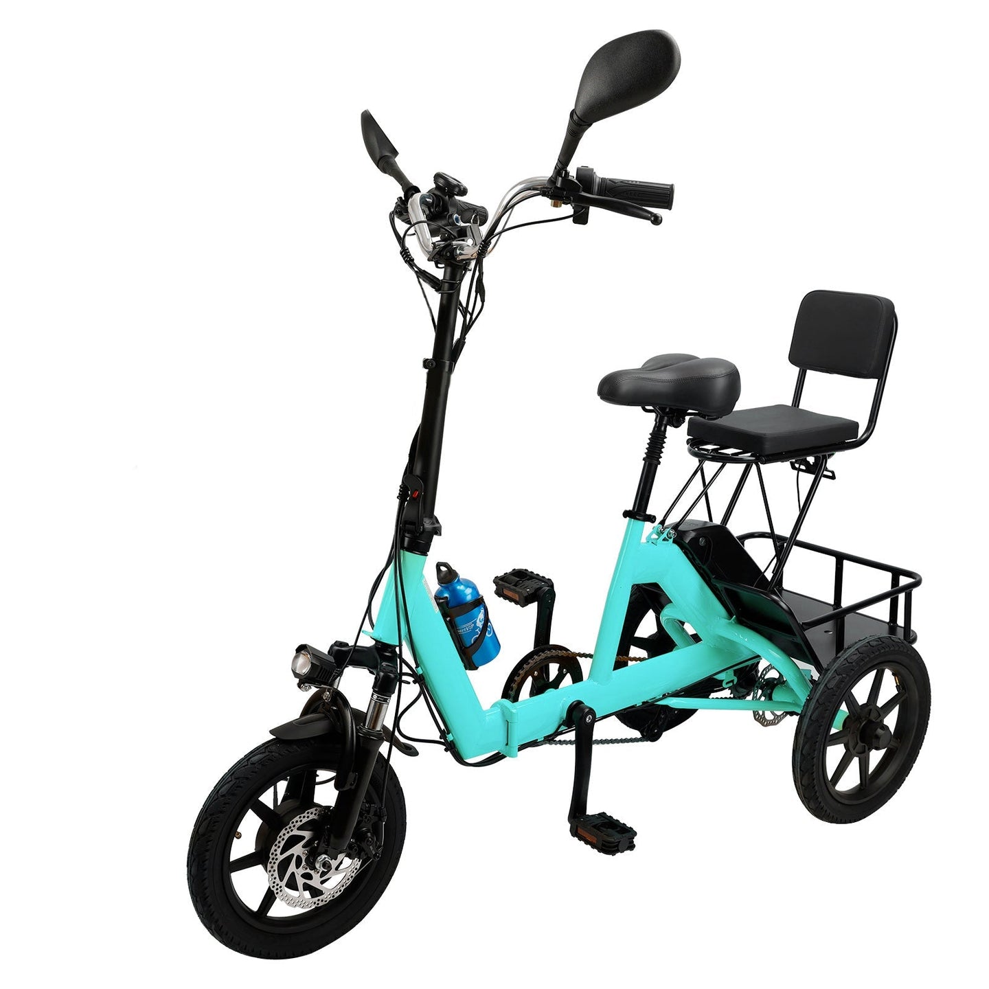 Electric tricycle Adult 3 Wheel E-Bike Folding  Motorized Tricycle 350W