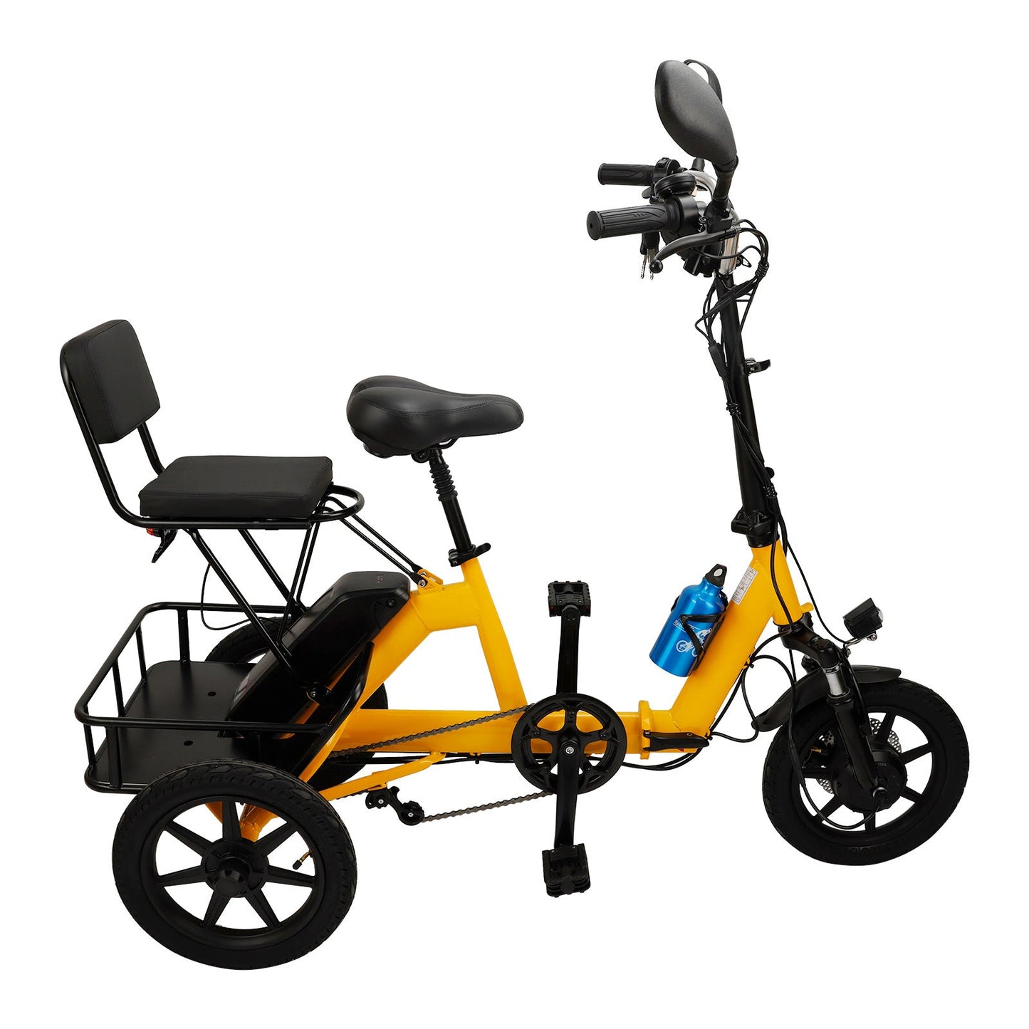 48V 350W Three Wheel Electric Folding Trike Adult E-Tricycle