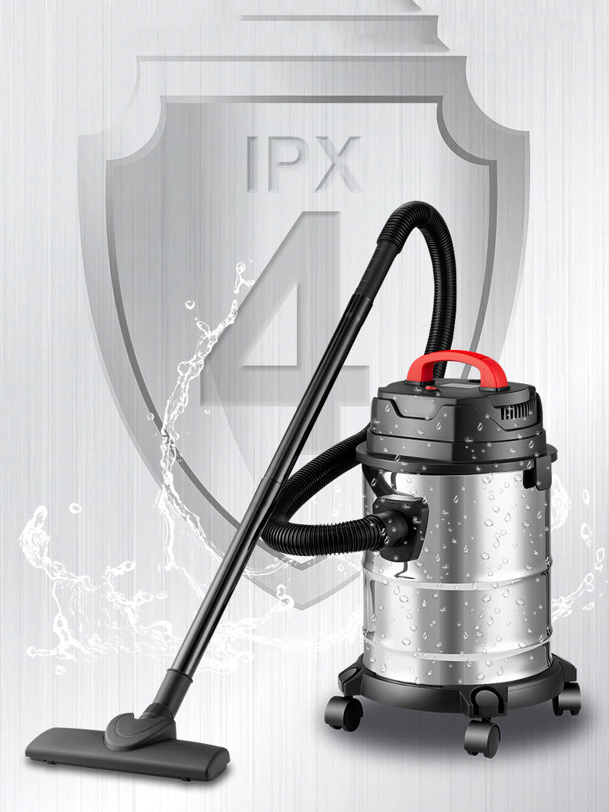 5 Gallon Stainless Steel Wet/Dry Shop Vacuum Cleaner 1800W with Powerful Suction & Large Capacity for Home & Commercial Use